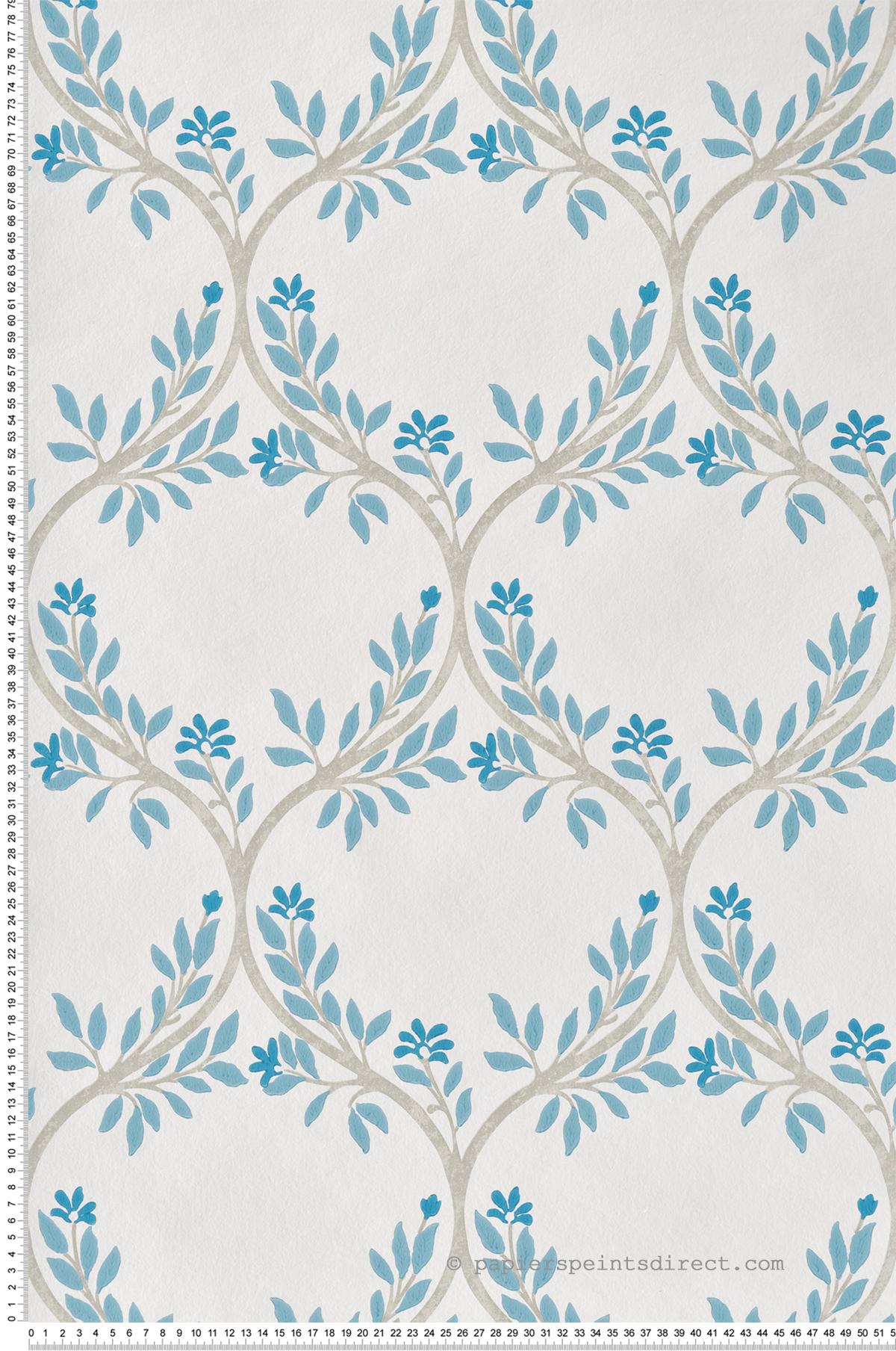 Papier peint Treillis Arber bleu - Signature de Nina Campbell | Réf. OSB-NCW4495-04