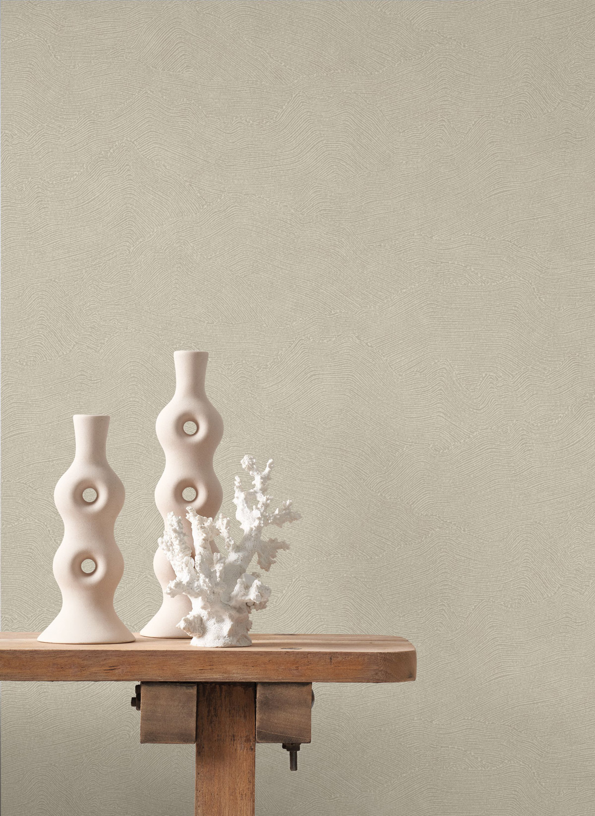 Papier peint Vague Côte Opale ficelle - Seaside de Casadéco | Réf. SEAS201491818