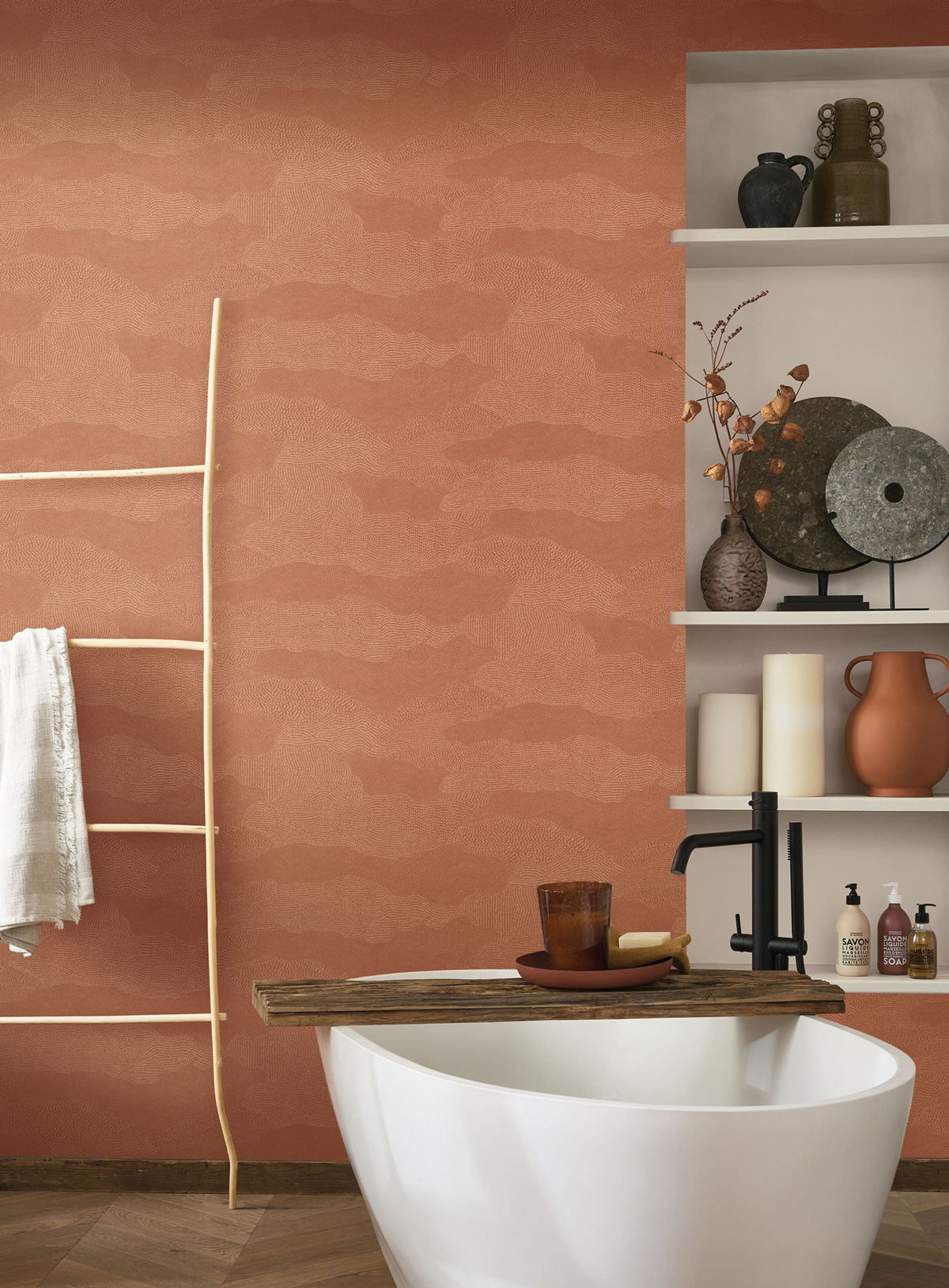 Papier peint Nuage Nubio terracotta - Matera de Casadéco | Réf. MATA201133535