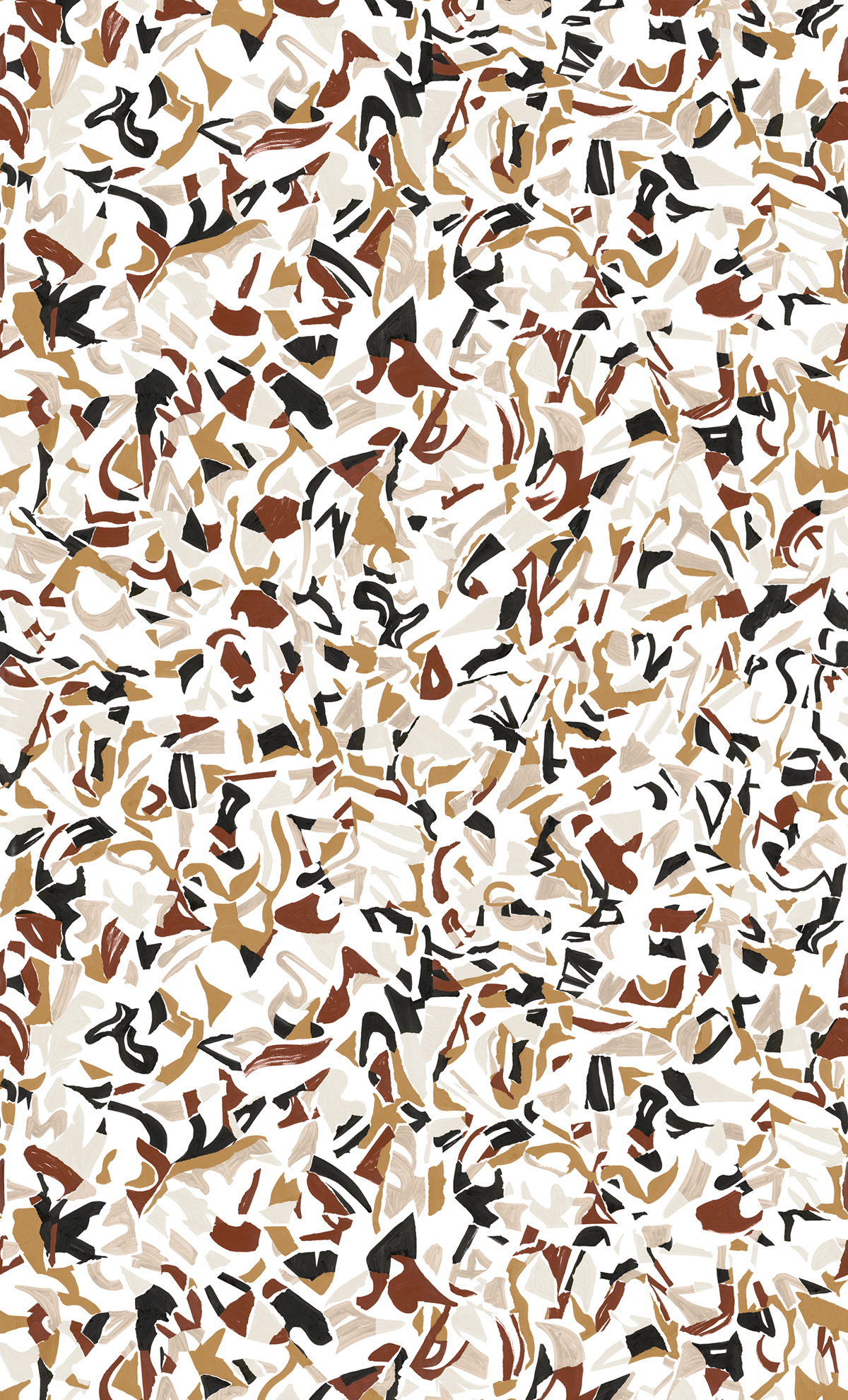 Papier peint panoramique Collage Abstrait Terre A - 1/2/3/4 - Isidore Leroy