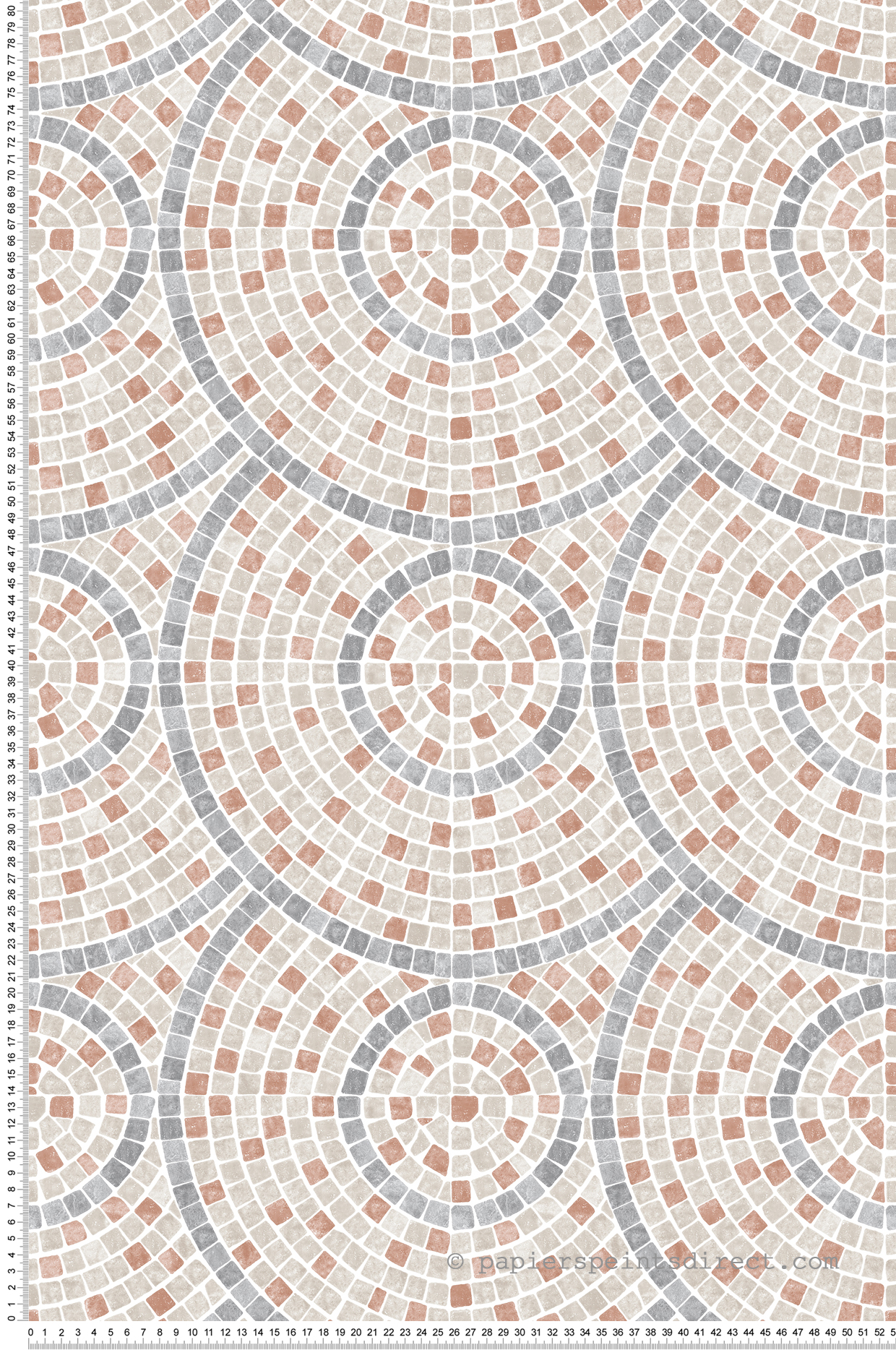 Papier Peint Mosaïque Pavé terracotta - Artifice d'Ugépa | Réf. UGP-M76310