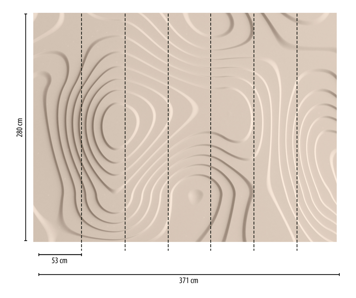 Papier peint panoramique 3D Ondulations beige - The Wall d'A.S. Création | Réf. AS-382921