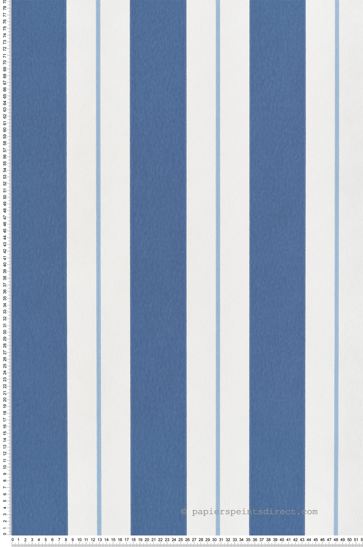 Papier peint Rayure Classique Bramante marine bleu - Alberti d'Osborne & Little | Réf. OSB-W7980-08