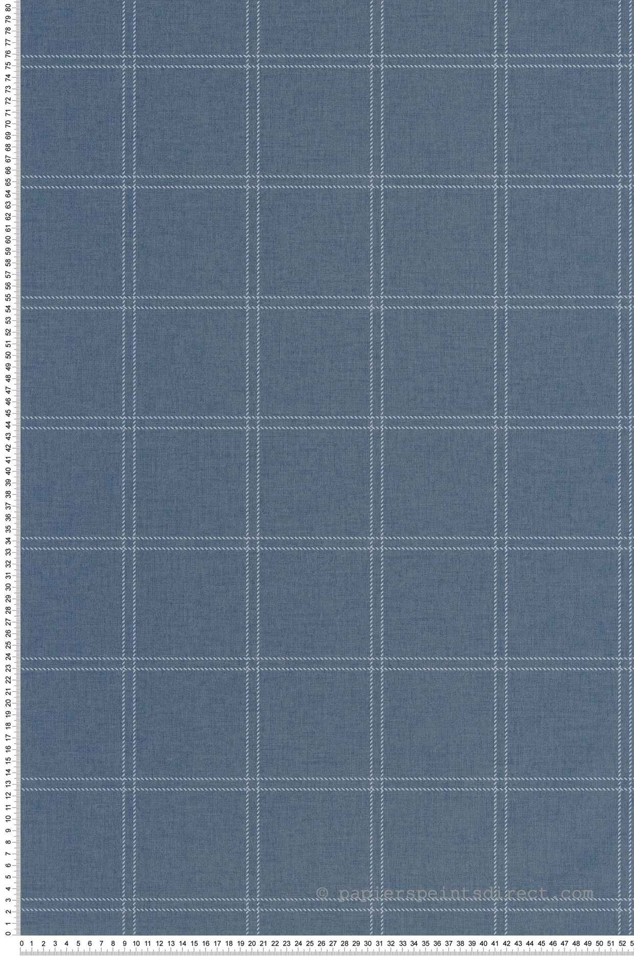 Papier peint Tartan Lines bleu jean - Line Up de Casélio | Réf. LNP106756060
