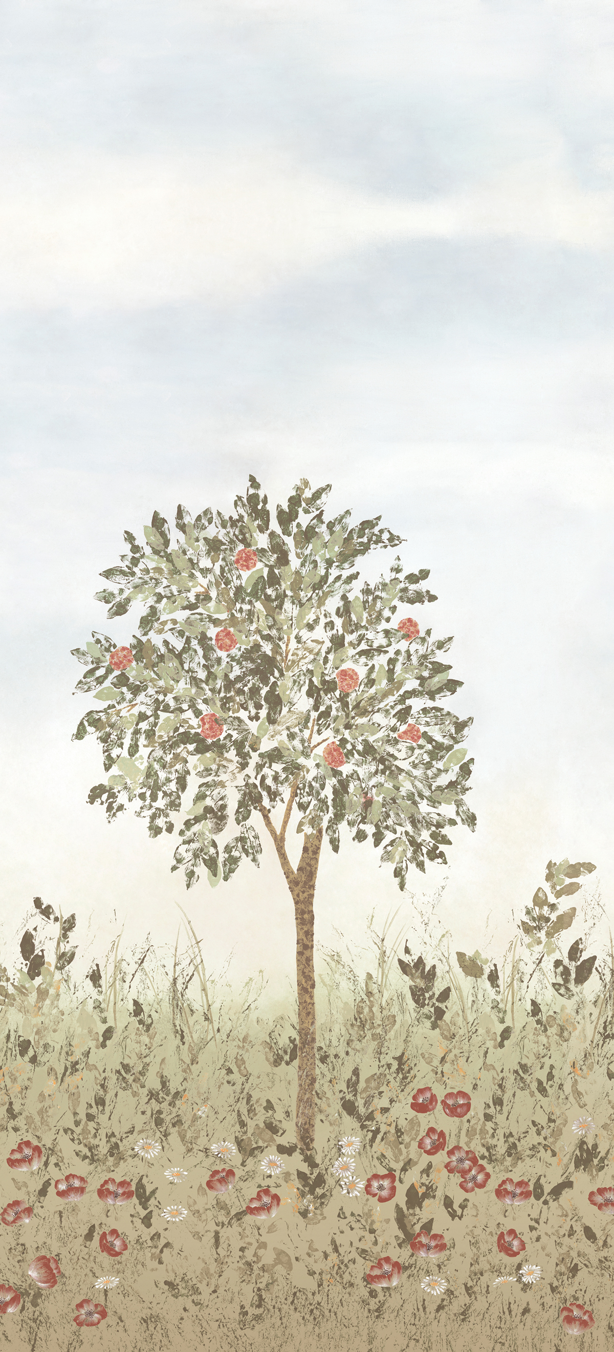 Papier peint panoramique Arbre Fresco Sépia B - 4/5/6 - Isidore Leroy