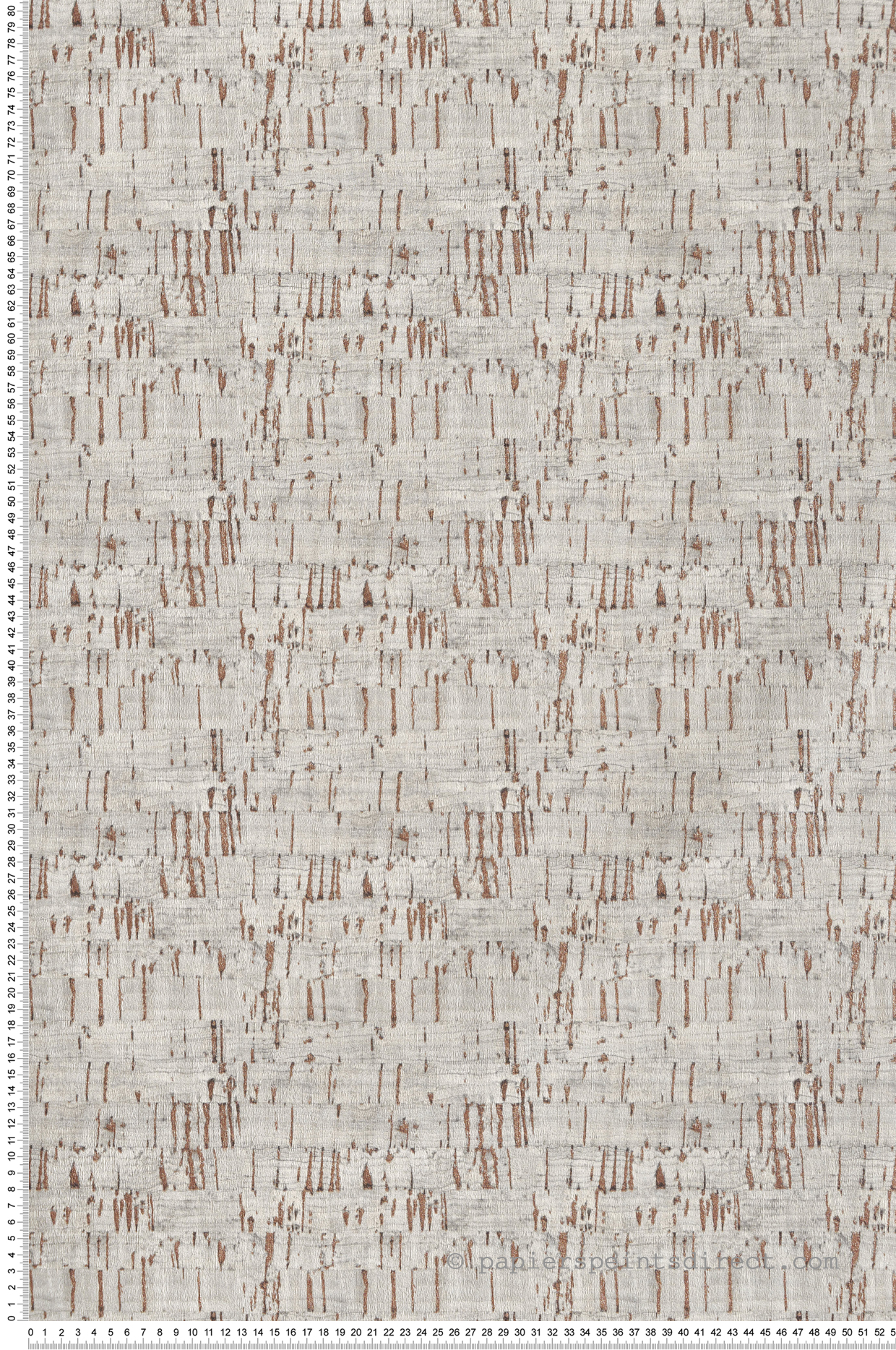 Papier peint Ecorce Liège gris cuivré - Shamal de Montecolino | Réf. MC-NHW1029