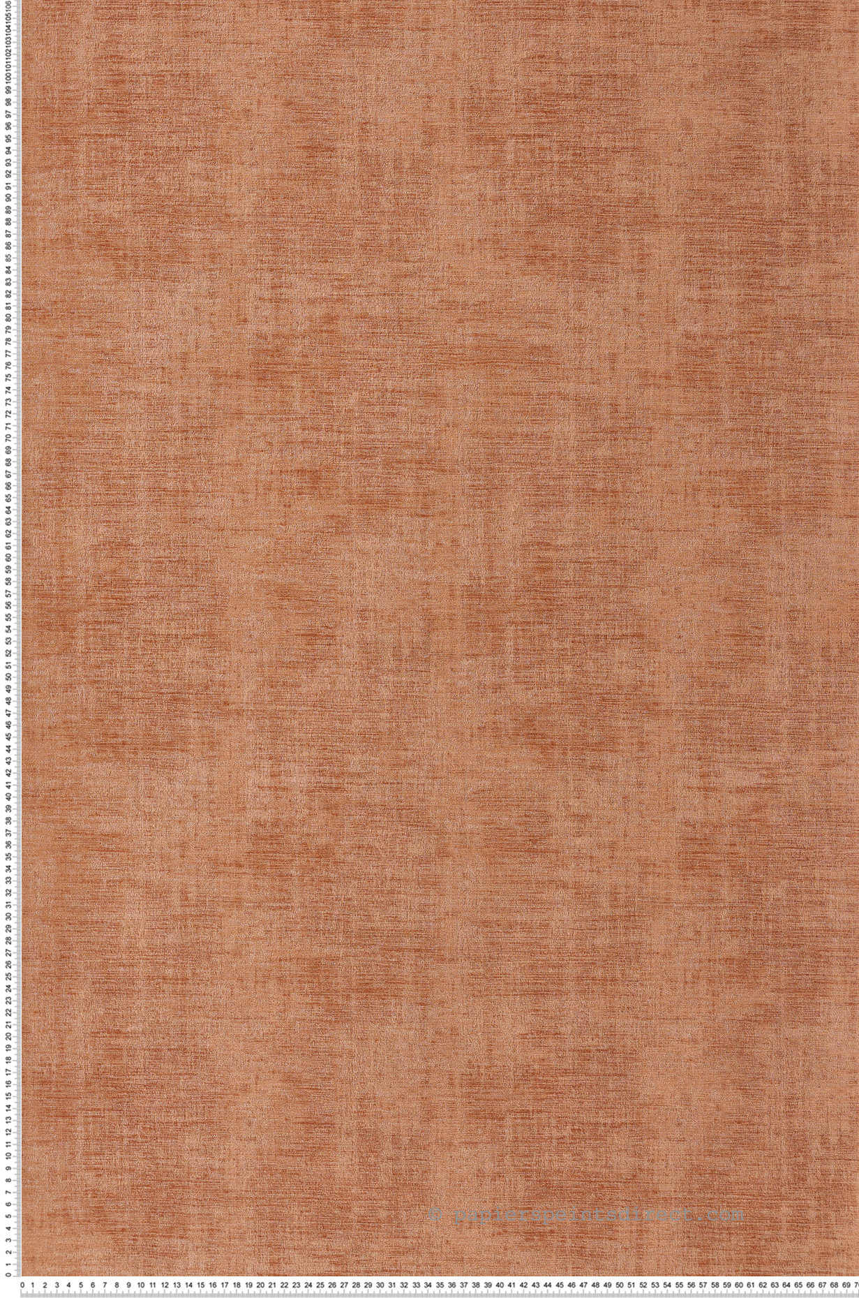 Papier peint Faux Uni Johara terracotta - Mouvements de Casamance | Réf. CAS-74396798