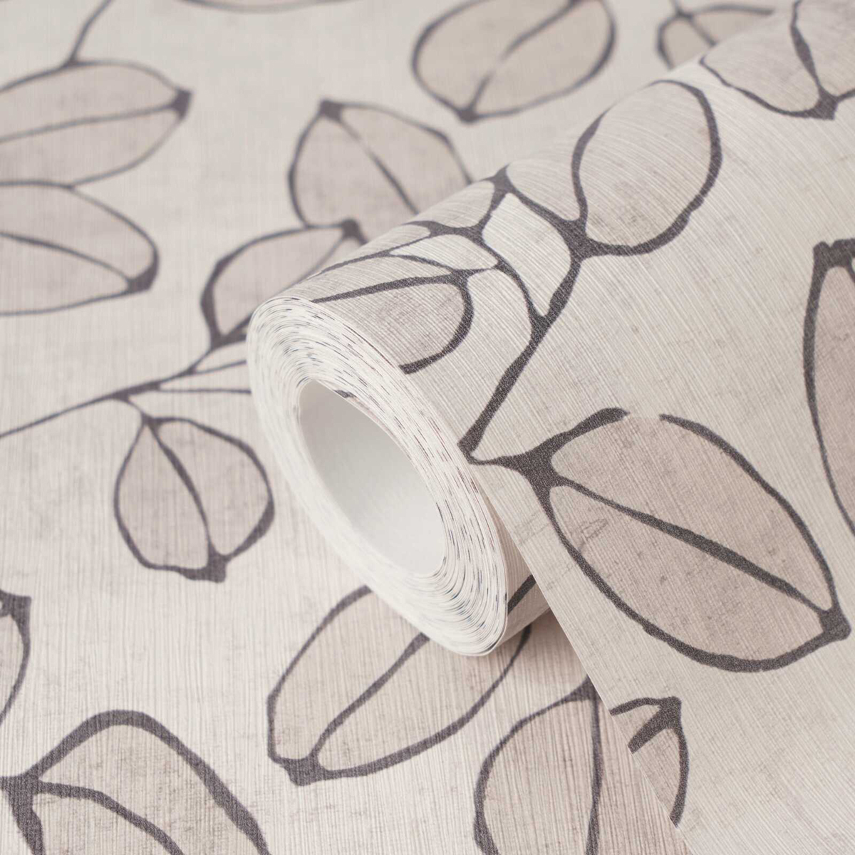 Papier peint Feuille Grain Café gris - Nordic Feeling d'A.S. Création ZOOM | Réf. AS-791484