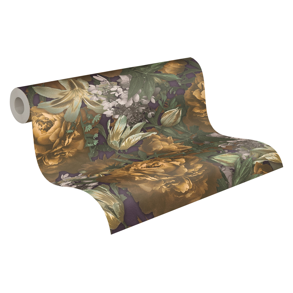 Papier peint Parfum Fleuri ocre violet - Pintwalls d'A.S. Création | Réf. AS-385092