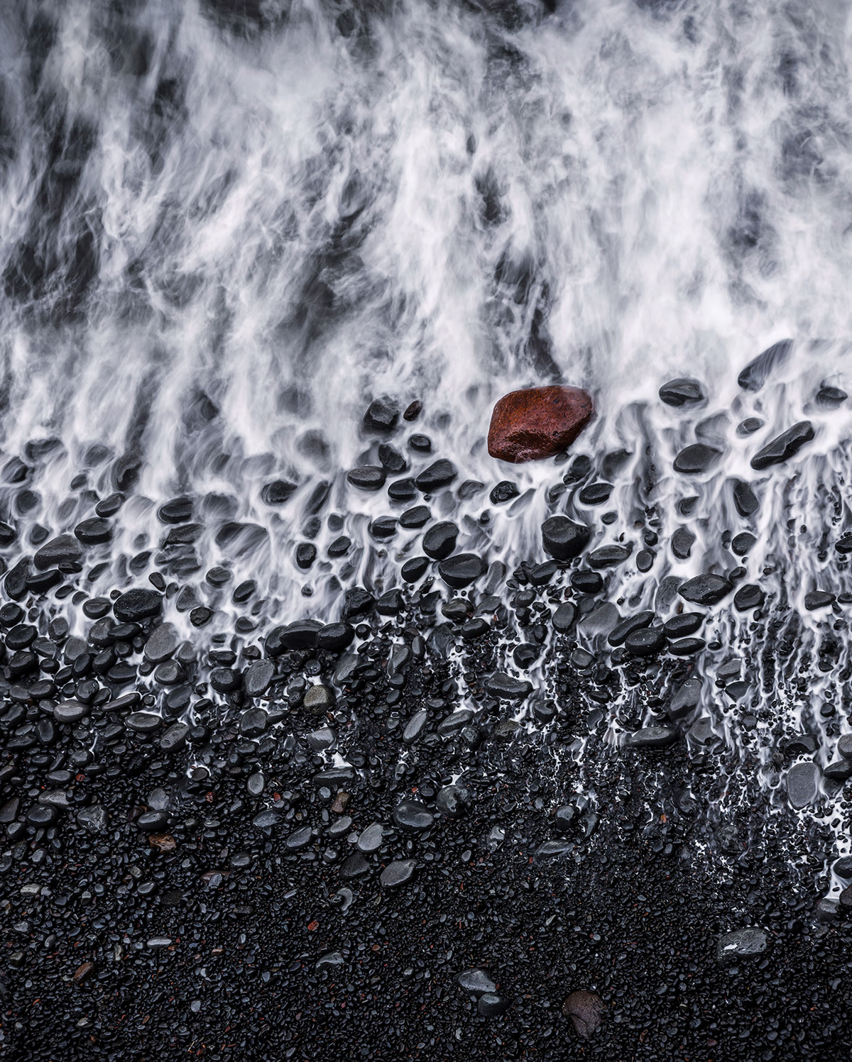 Papier peint panoramique Bord de Mer Red Rock noir - Papier Peint Komar Infinity 2