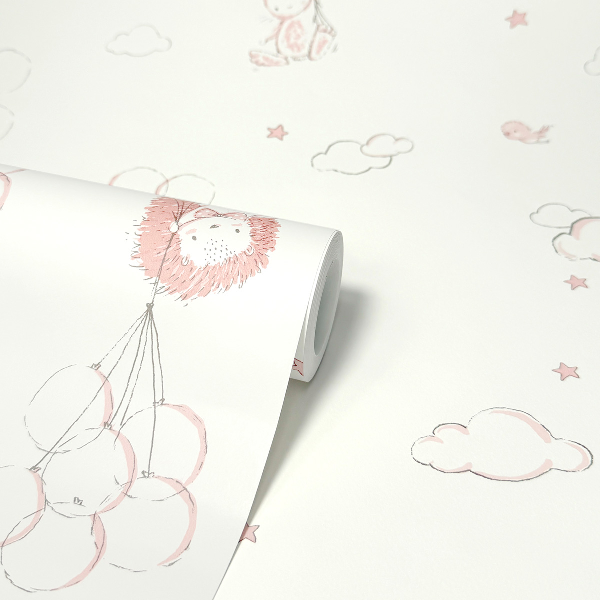 Papier peint Ballons Animaux rose - Imagine de Lutèce ROLL | Réf. LTC-DL27555