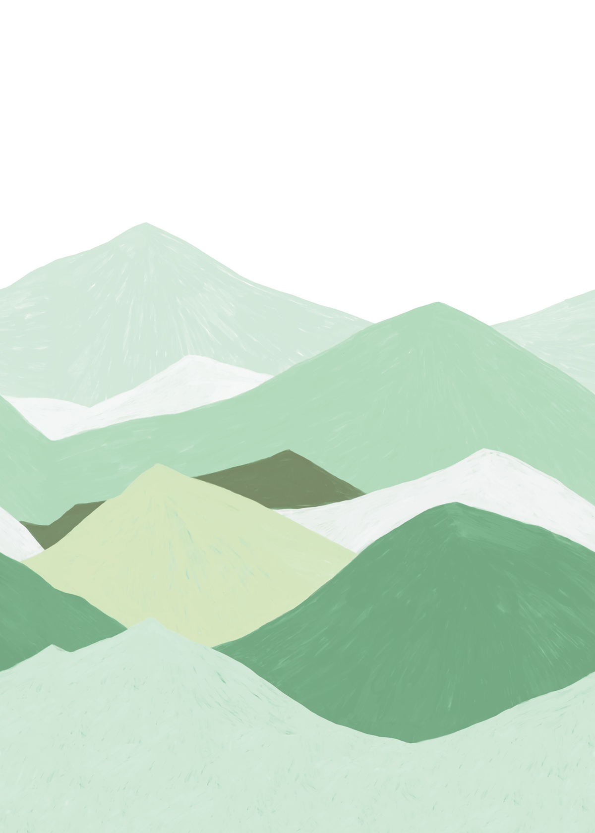 Papier peint panoramique Montagne Bayonne vert 200X280 - Color Box 3 de Casélio | Réf. CB3105937103