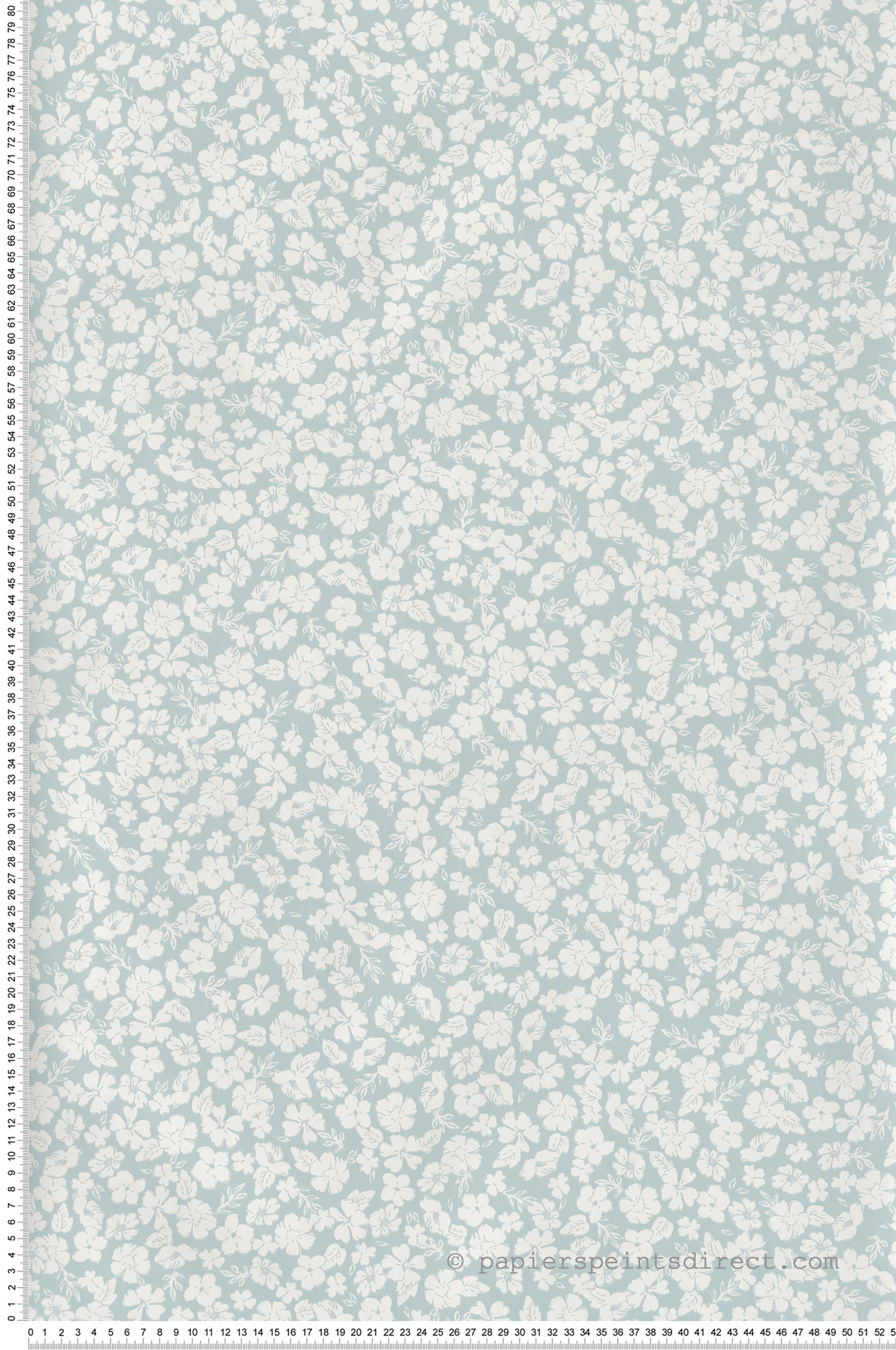 Papier peint Fleur Liberty Funny bleu blanc - Happy Therapy de Casélio | Réf. HTH104100613