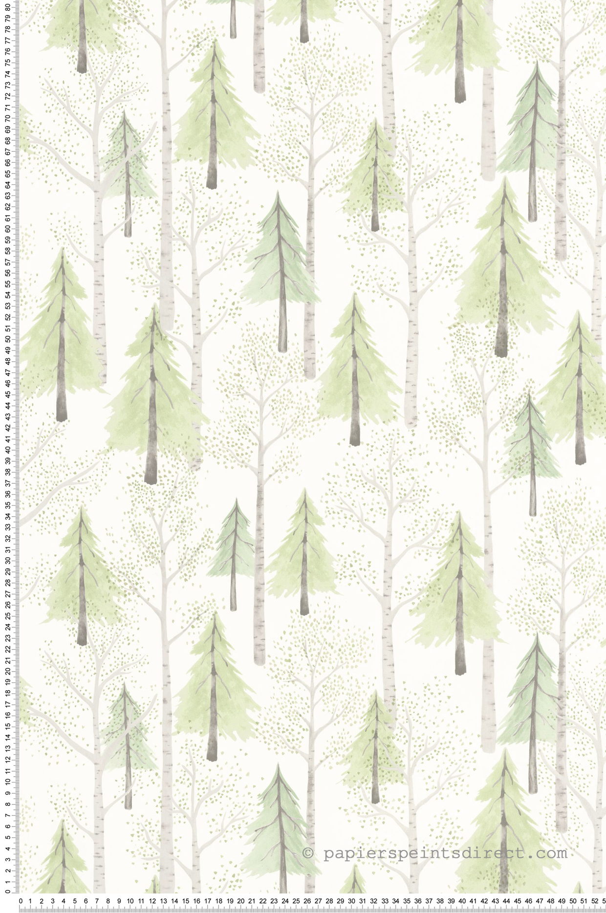 Papier peint Sapin Forêt vert - Once Upon A Time de Casadéco | Réf. OUAT88247356