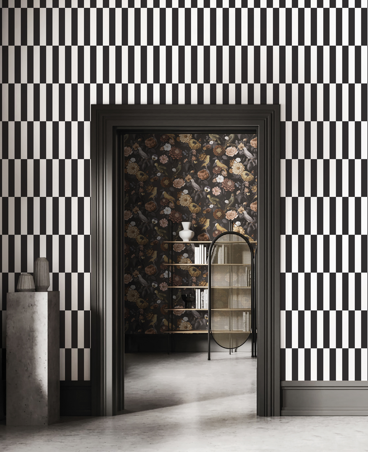 Papier peint Piano Ritmo Rectangle noir blanc - Maison Paradis de Lutèce | Réf. LTC-MP15552