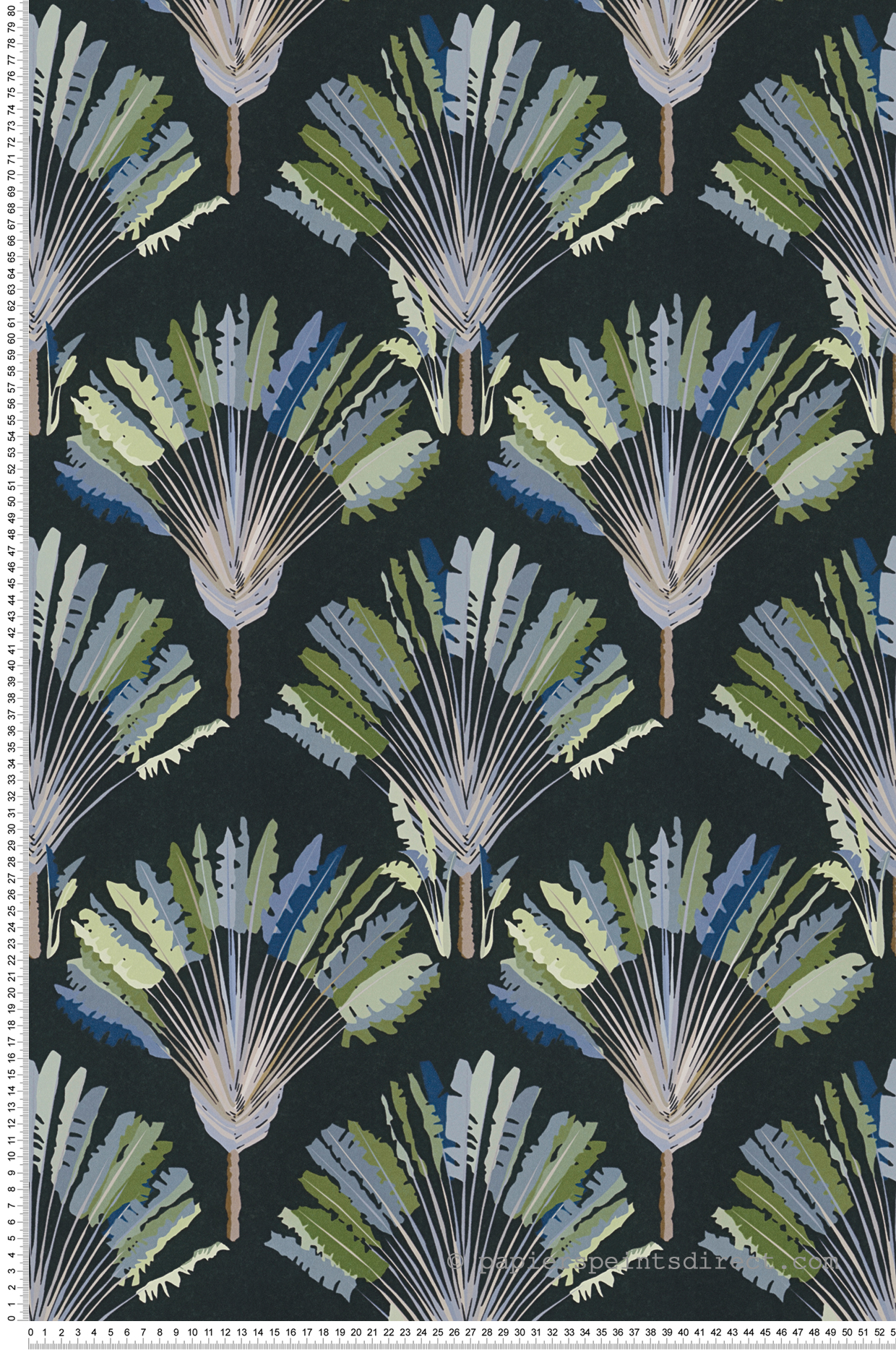 Papier peint Palme Feuillage vert et noir - Jungle Chic d'Architects Paper | Réf. 37708-5