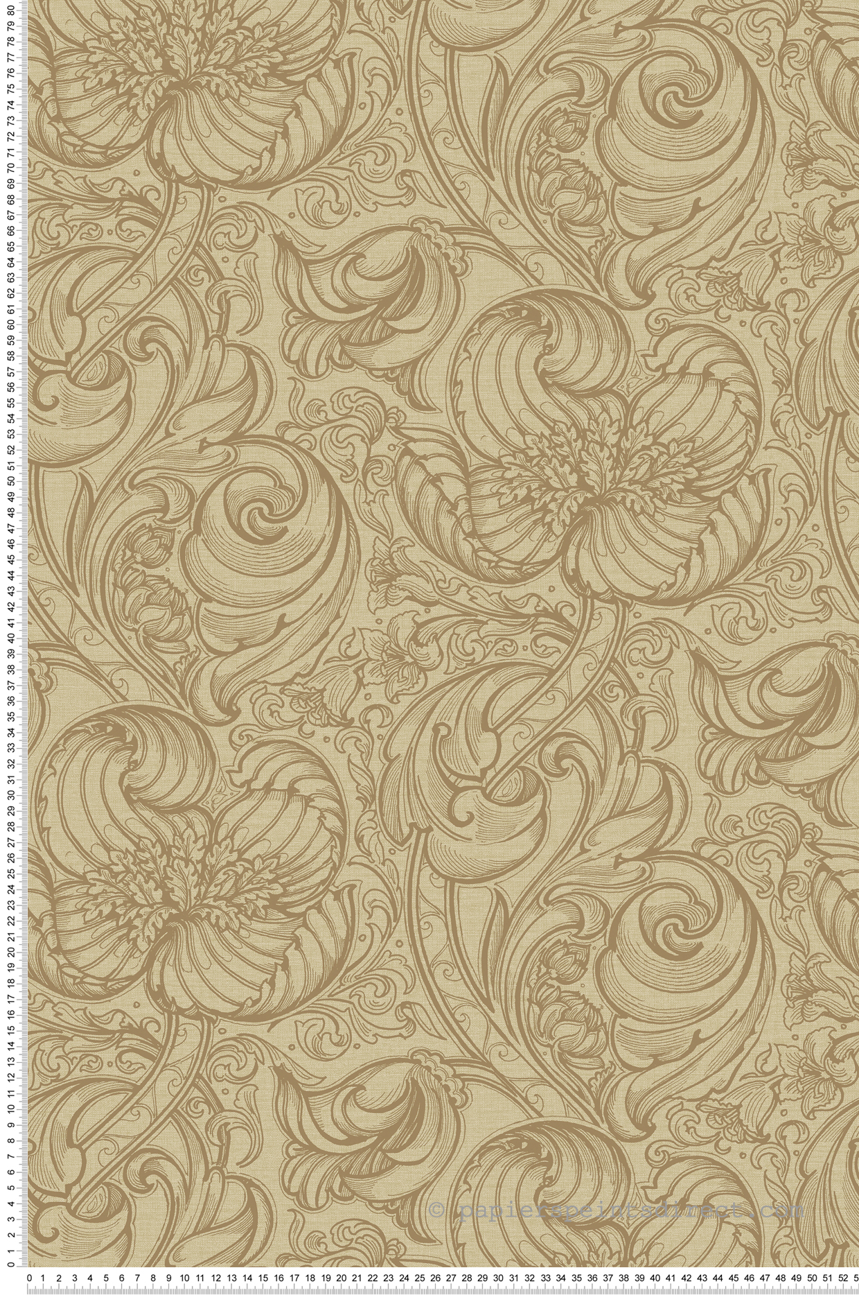 Papier peint Entrelacs Tulipe Lys jaune - The Wall Llewelyn-Bowen de Lutèce | Réf. LTC-LB25113