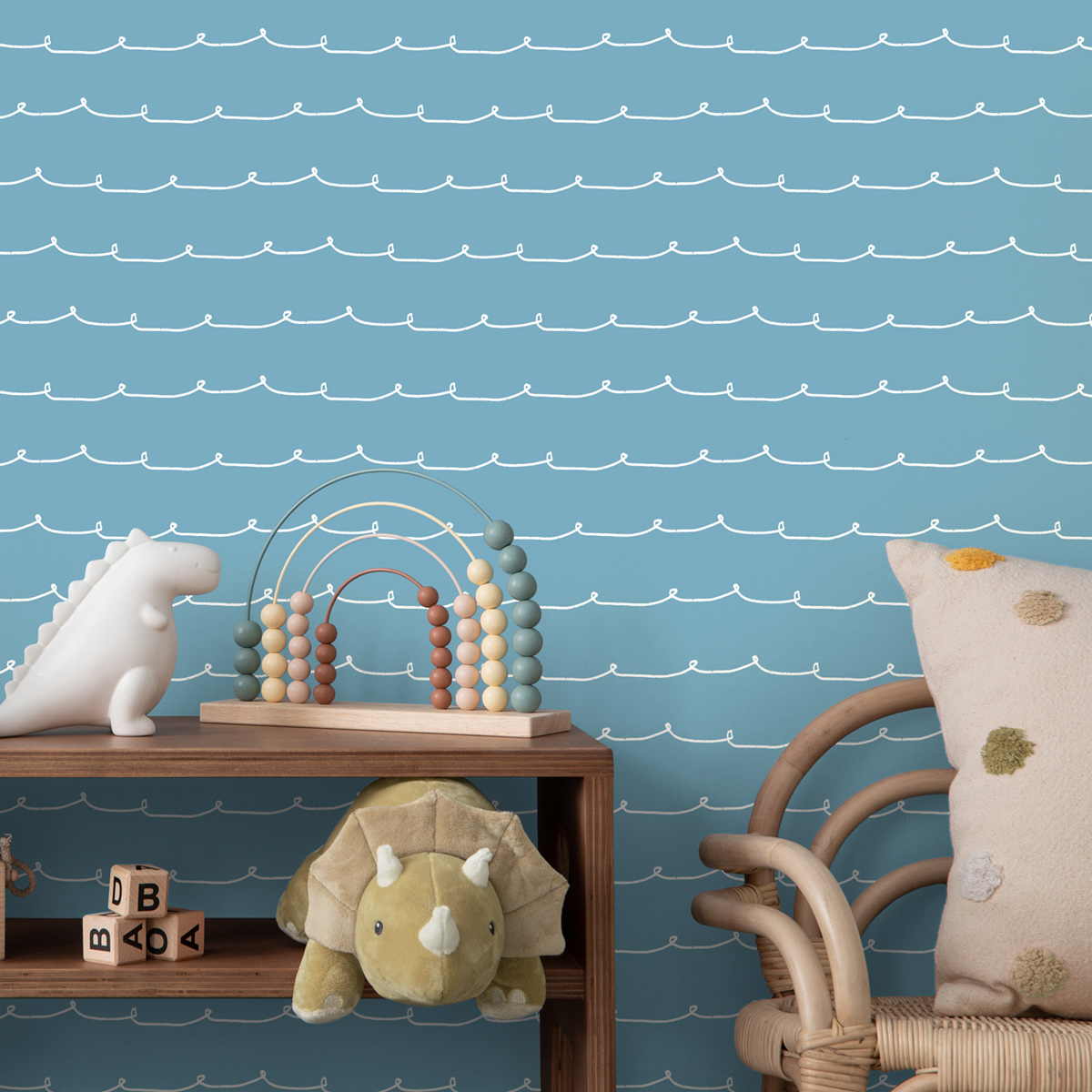 Papier peint Ligne Vague Contemporain bleu - Imagine de Lutèce | Réf. LTC-DL27572