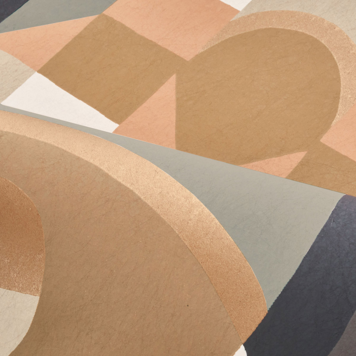 Papier peint Art Déco Vitrail mordoré anthracite doré - Faubourg des Lumières de Casamance AMB2| Réf. CAS-76250304