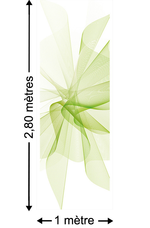 Explosion, Vert - Papier peint lé unique