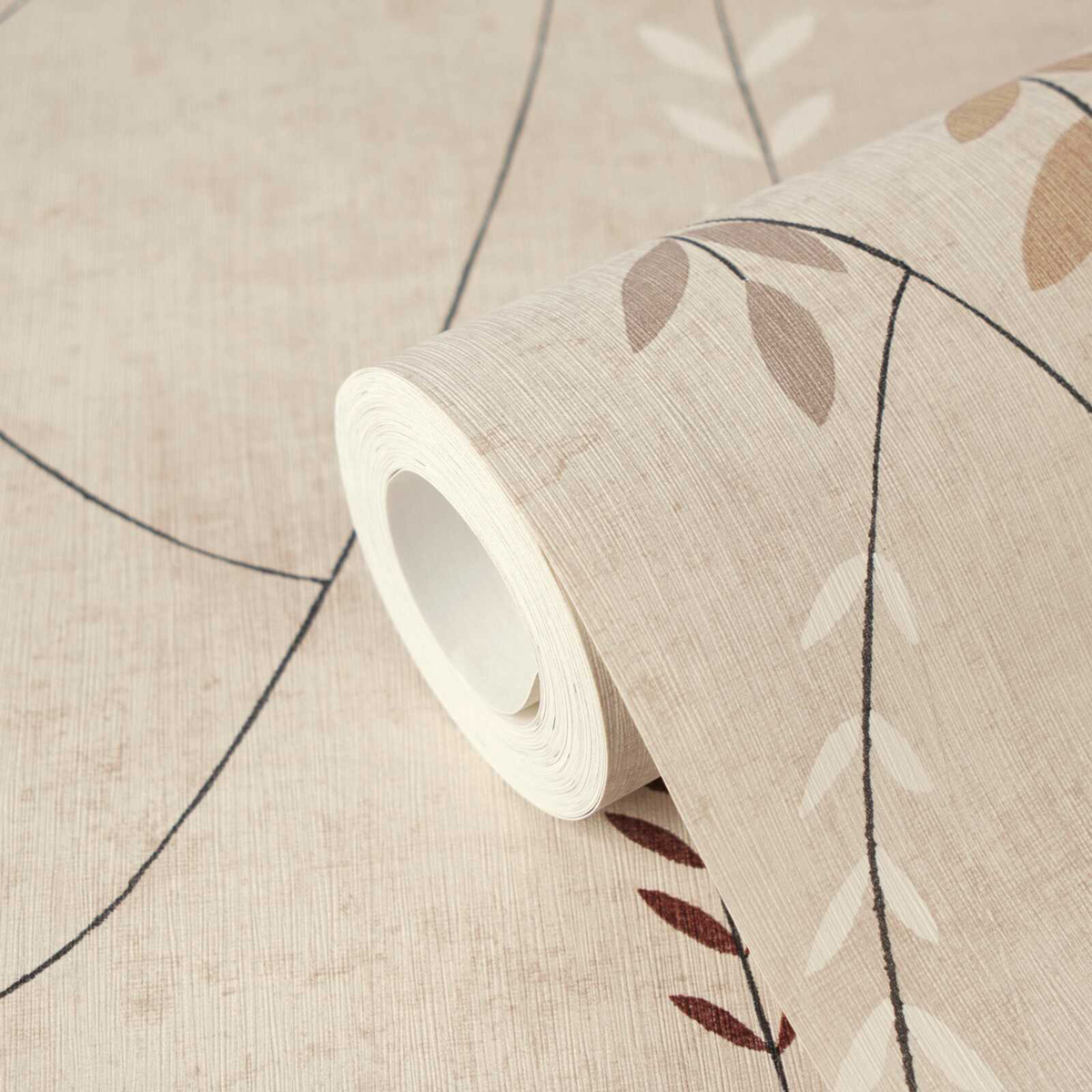 Papier peint Scandinave Plumeria brun écru - Nordic Feeling d'A.S. Création ZOOM | Réf. AS-791461