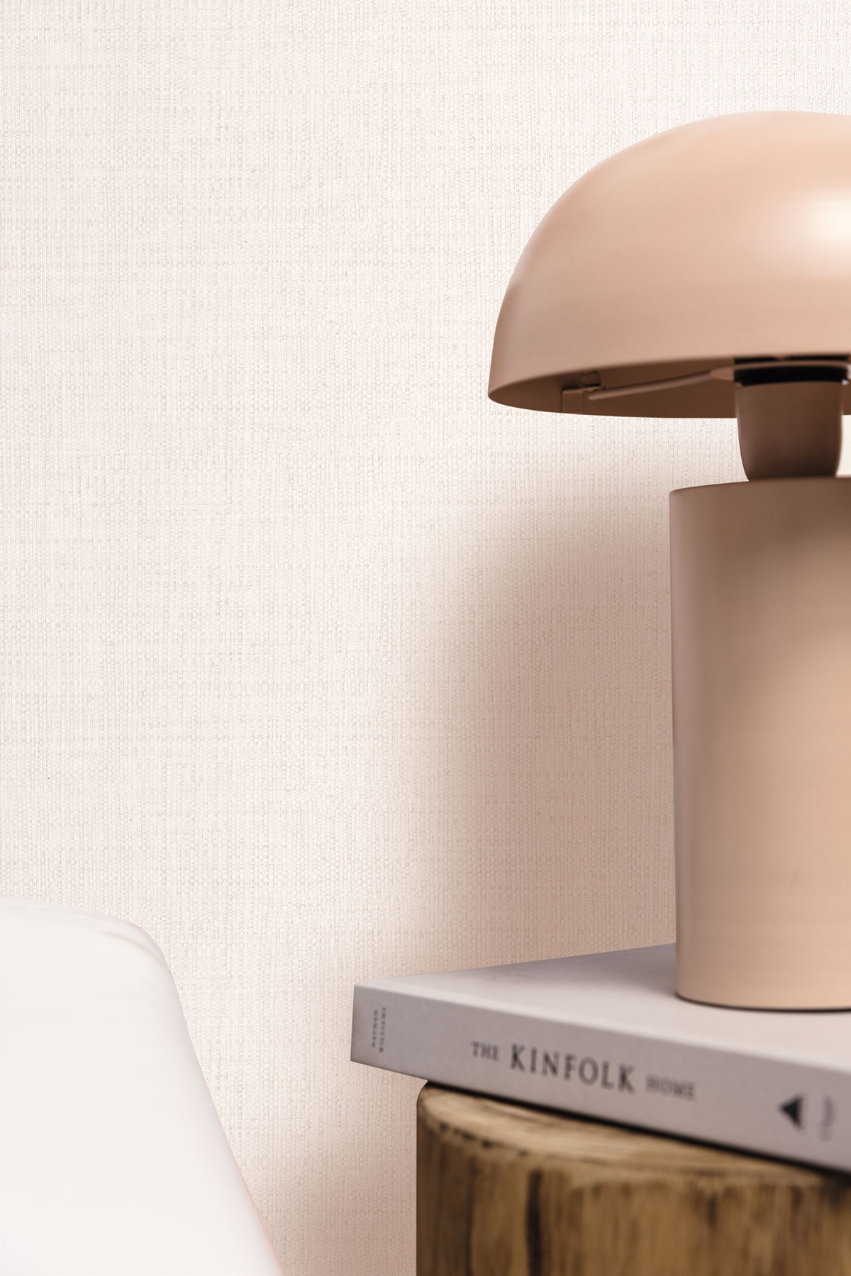 Papier peint Raphia Tissé blanc rosé - Matières de Casélio | Réf. MMT105970000