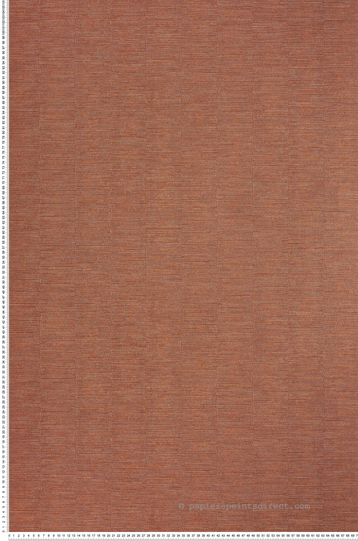 Papier peint Effet Tissu Platinum orange brûlée - Alliages de Casamance | Réf. CAS-75072550