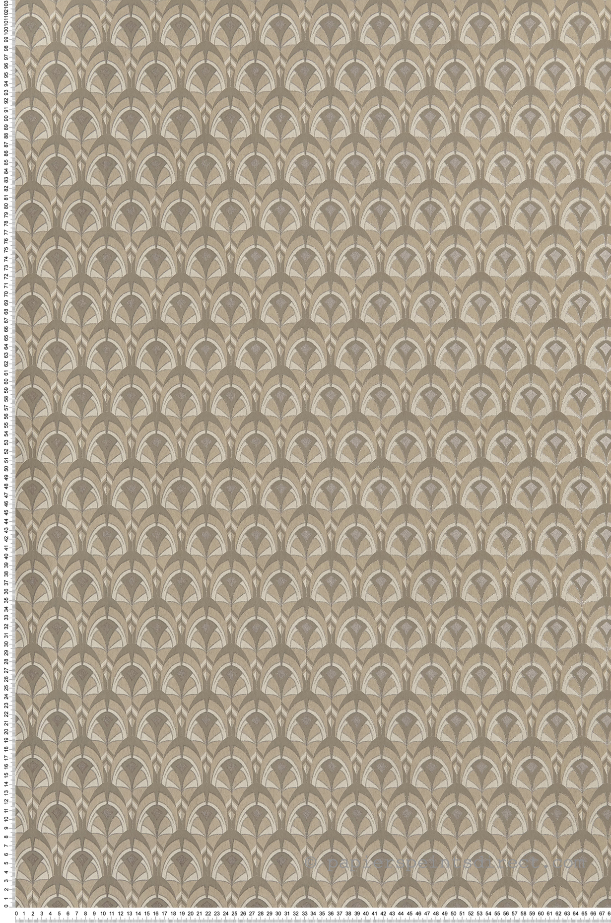 Papier Peint Gemmail grège - Portfolio de Casamance | Réf. CAS-74000198