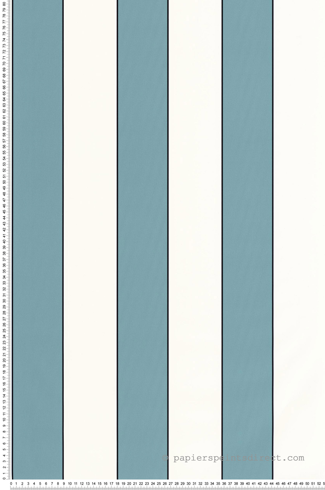 Papier peint Rayures Golden Lines turquoise blanc noir - Basics de Casélio | Réf. BAI101076066