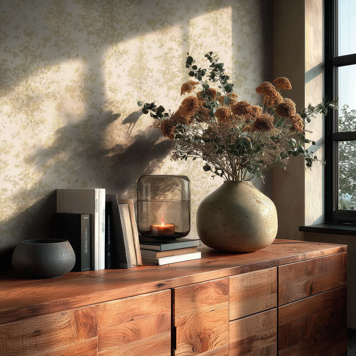 Papier peint Forêt Poétique beige doré - Vibes & Styles d'A.S. Création AMB3| Réf. AS-792002