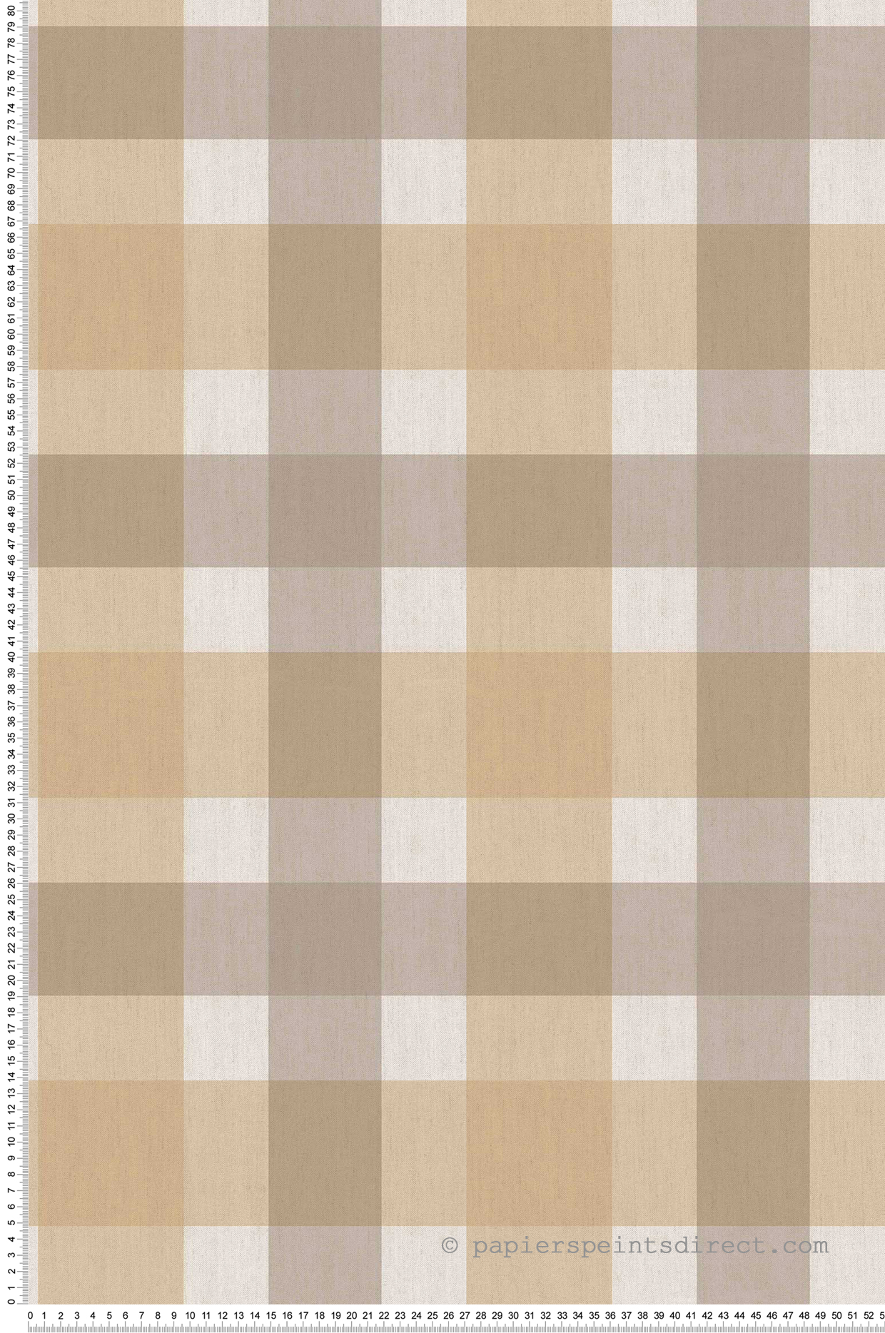 Papier peint Vichy Grand Carreau beige gris - Stripes & Checks de Montecolino | Réf. MC-ST38422