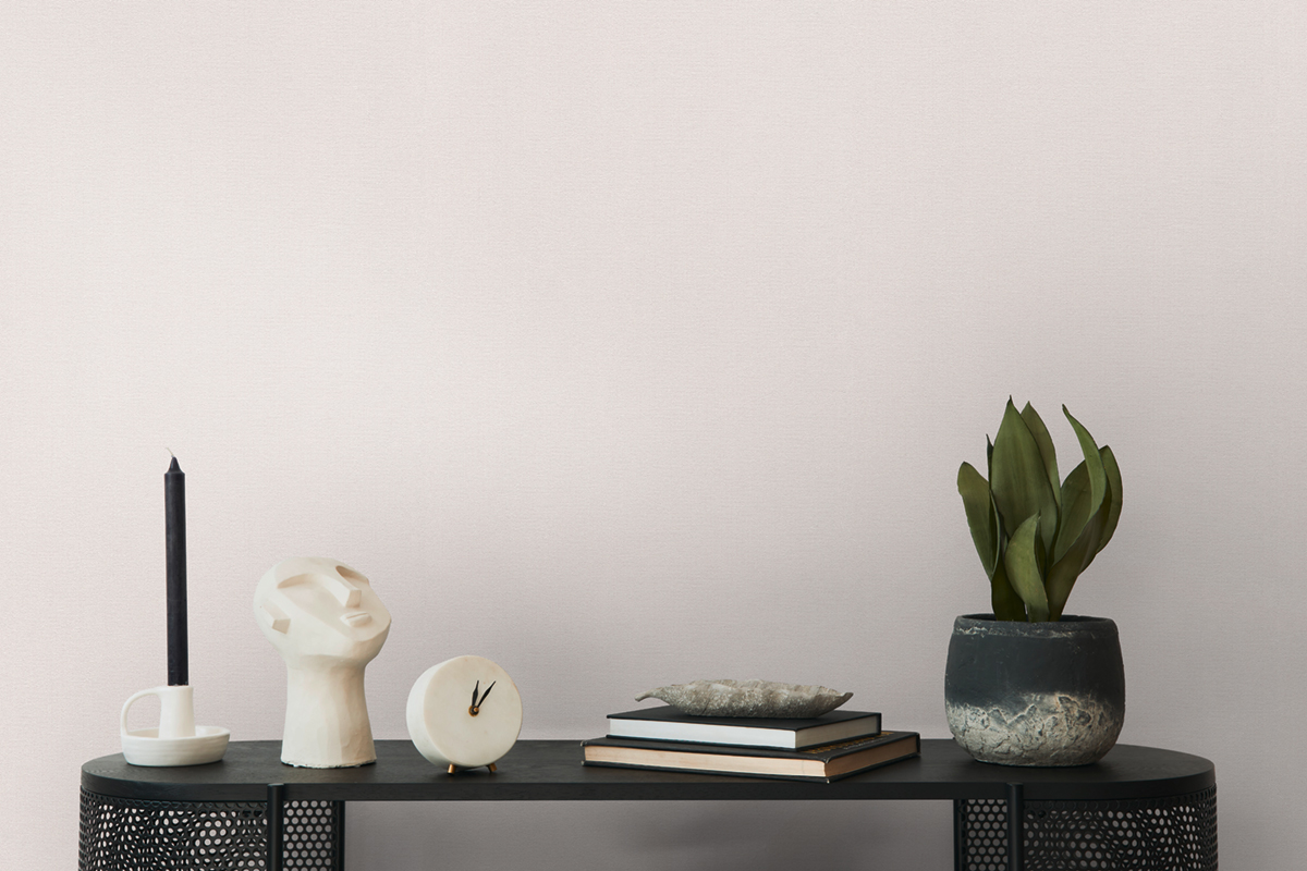 Papier peint Uni Toile blanc rosé - Pure Elegance d'A.S. Création AMB2 | Réf. AS-363794