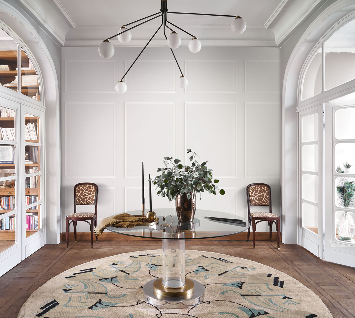 Papier peint panoramique Moulure le Grand Salon blanc 90X310 - Moulures & Co de Casadéco | Réf. MOCO200200124