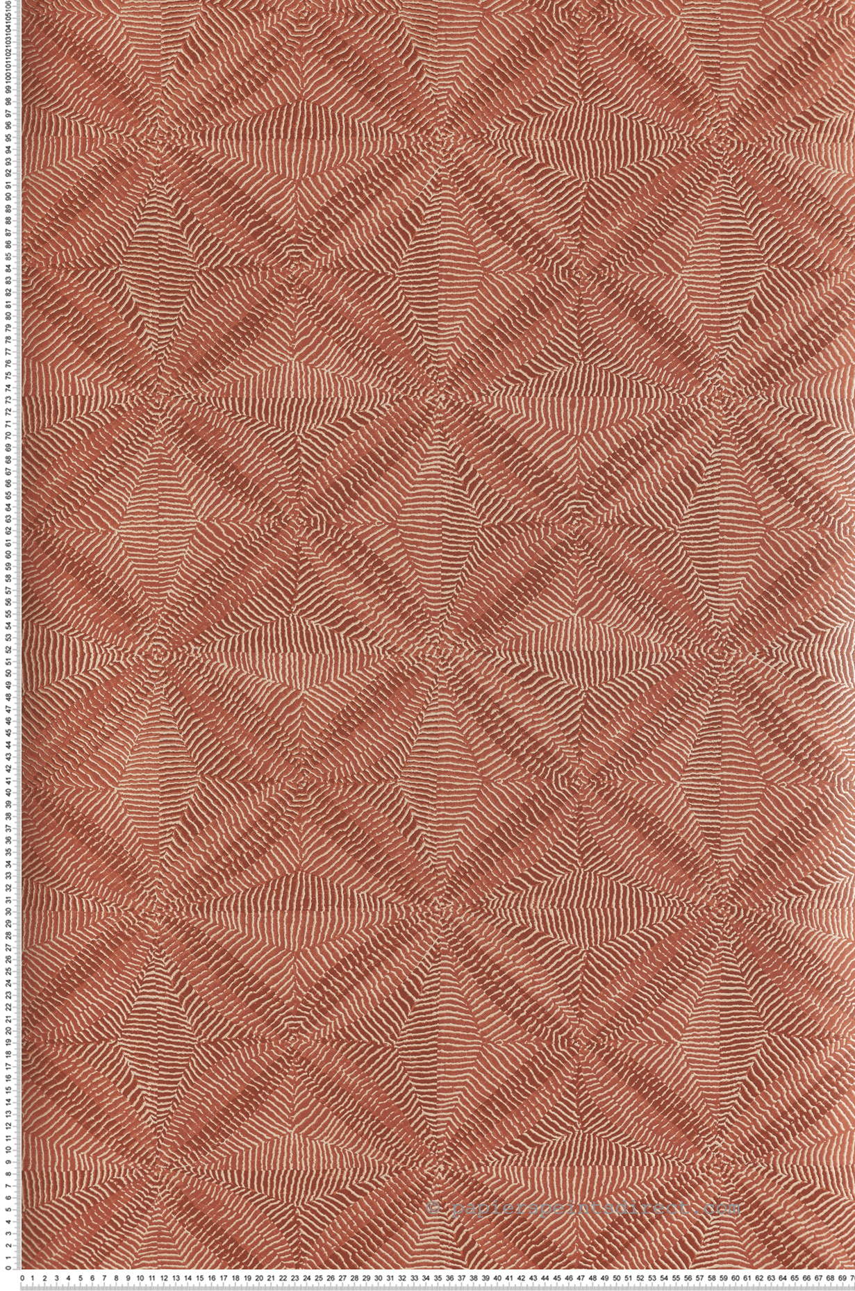 Papier peint Ethnique Khanta terracotta - Amani de Masureel | Réf. MAS-AMA102