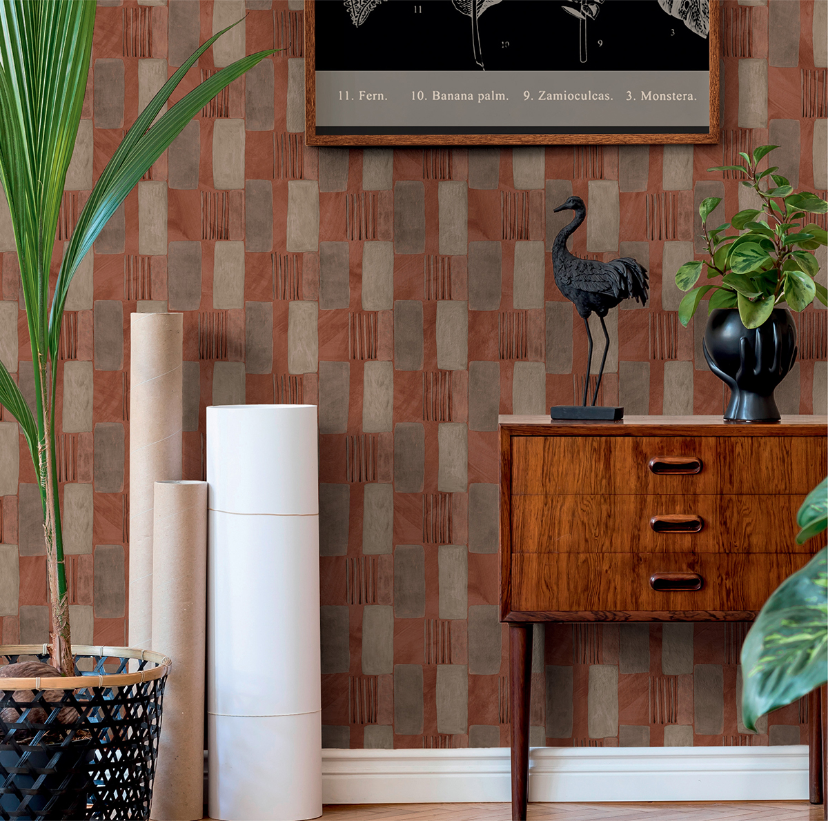 Papier peint Ethnique Patch brun - Arty de Lutèce | Réf. LTC-51211310