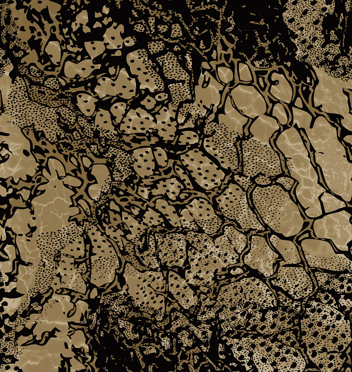 Papier peint panoramique Imprimé Reptile ocre - Guy Laroche de Lutèce | Réf. LTC-51247108