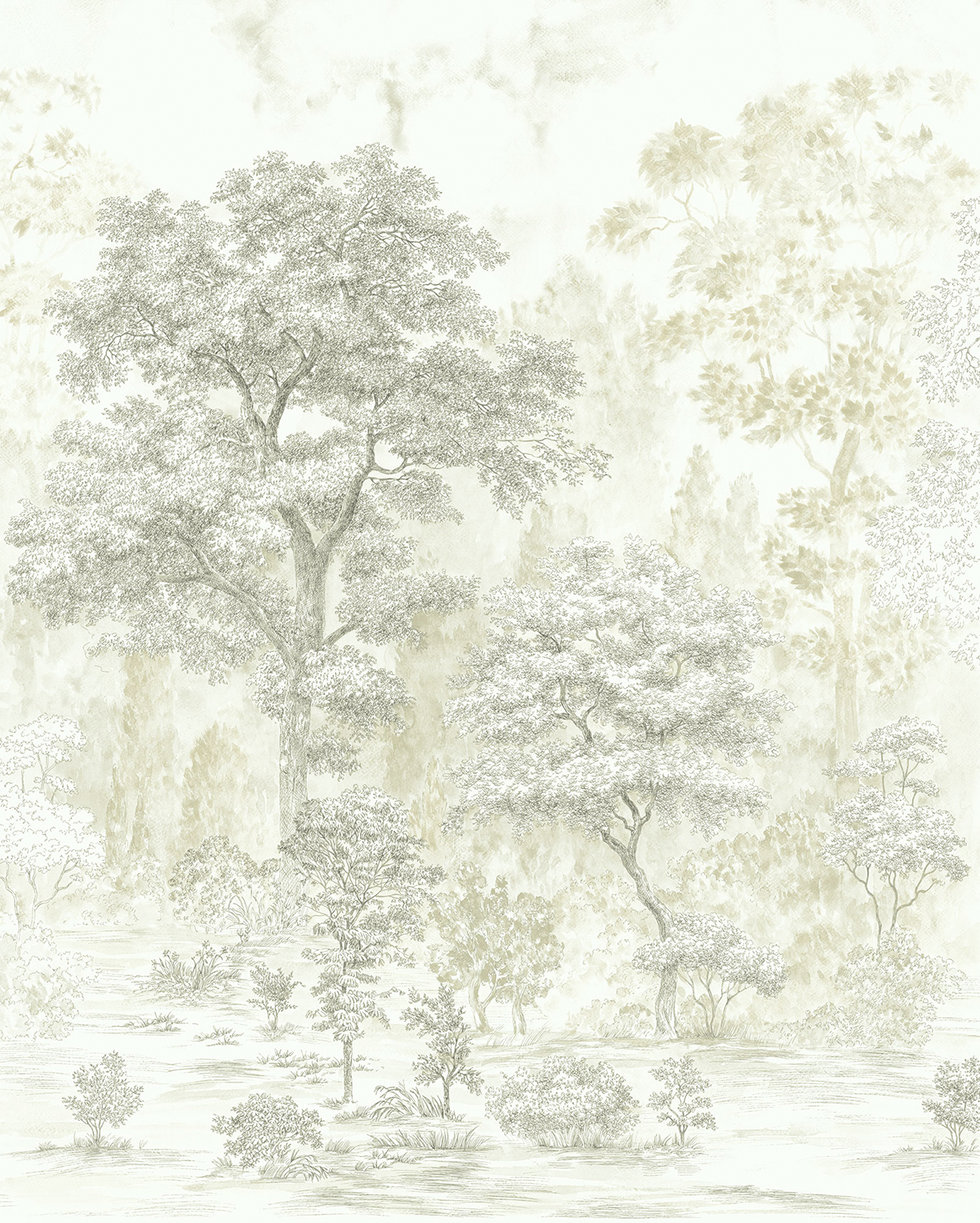 Papier peint panoramique Paysage Arbre Noble Trees  - Papier peint Komar Le Jardin