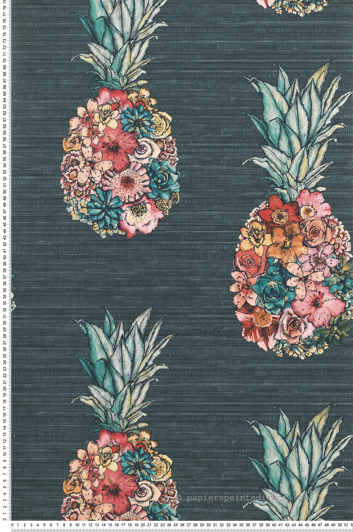 Papier peint Fleur et Ananas vert - The Wallpaper Collection de Matthew Williamson | Réf. OSB-W7266-03