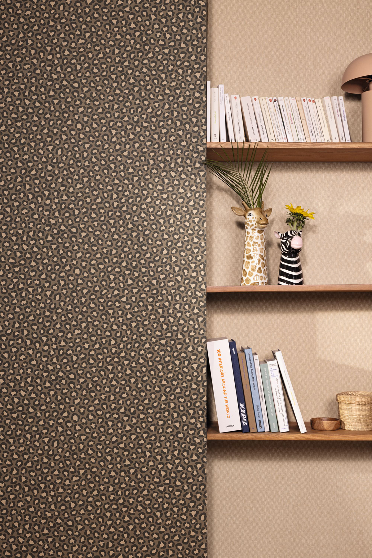 Papier peint Uni Mat Damier beige noisette - Stay Wild de Casélio AMB3 | Réf. WILD104991796