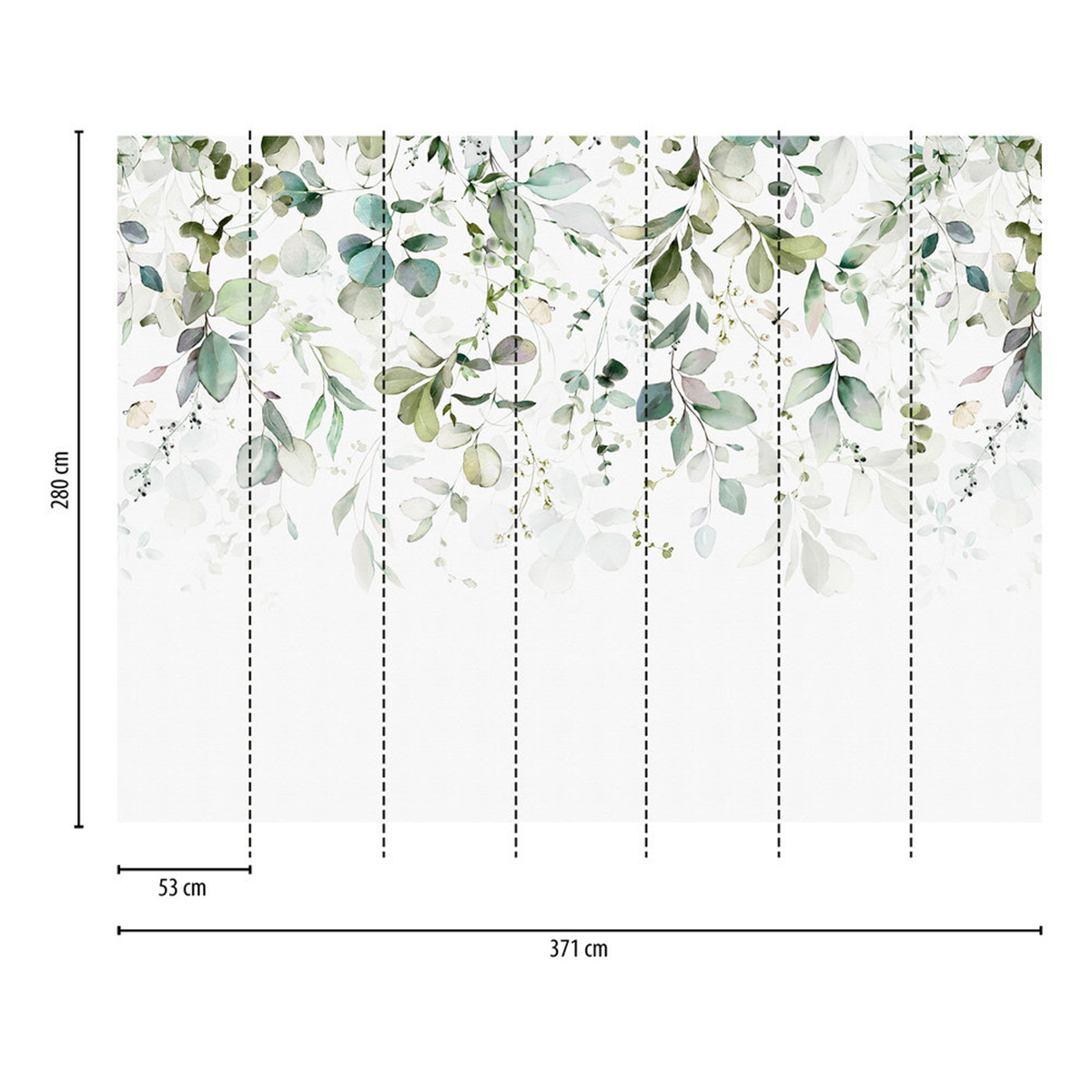 Papier peint panoramique Feuilles Scandinave - The Wall 3 d'A.S. Création AMB3 | Réf. AS-399001