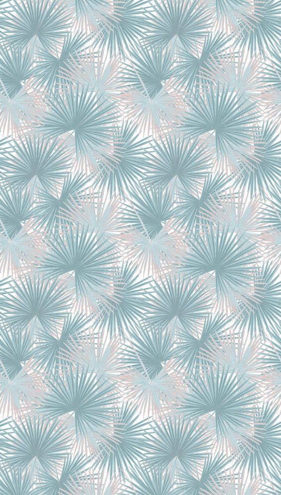 Papier peint panoramique Palmier Feuillage bleu ciel - Metropolitan Travel Stories d'A.S. Création | Réf. AS-391843