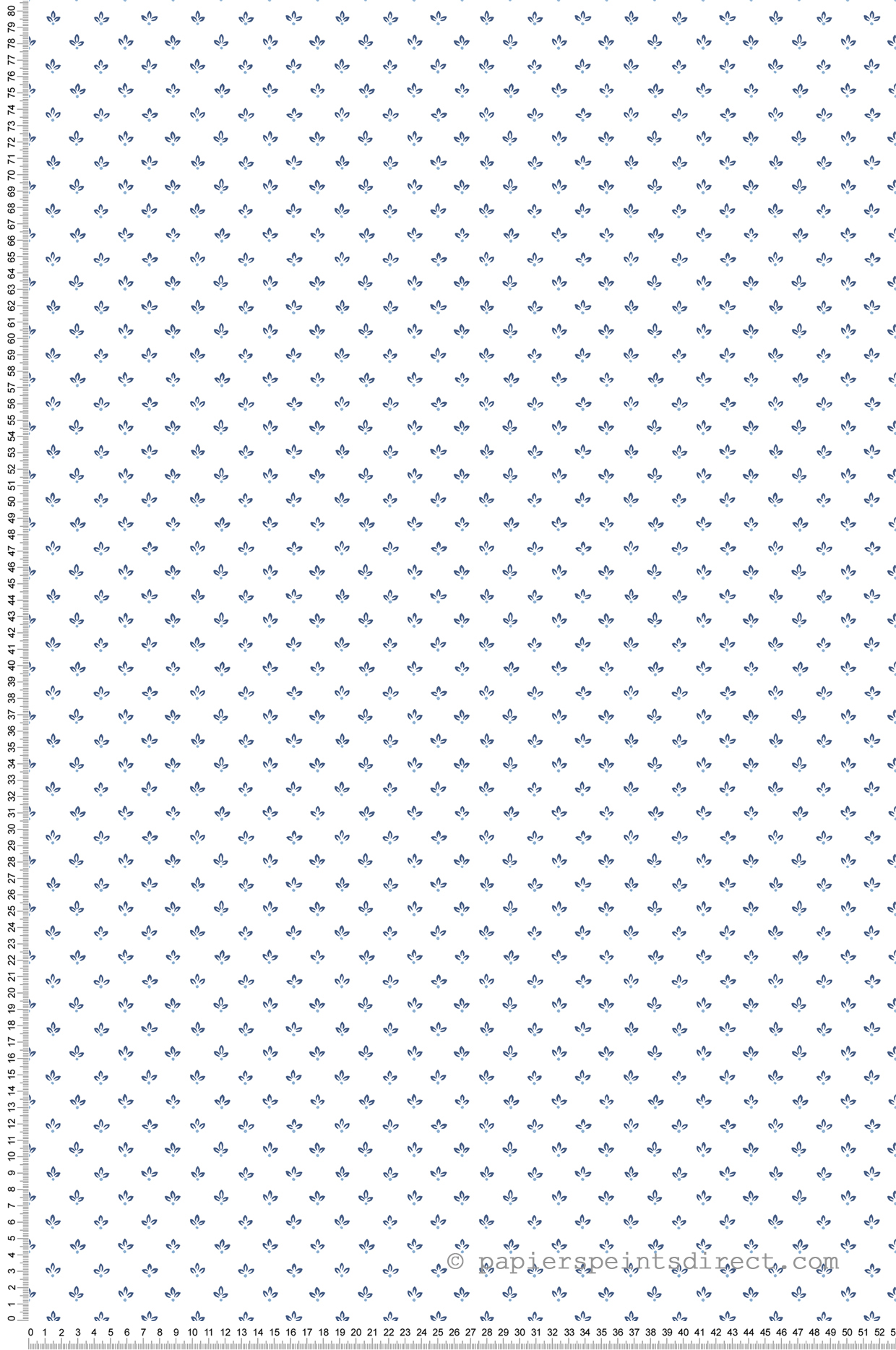 Papier peint Trois Pétales bleu écru - Cuisine Fraicheur 6 de Lutèce | Réf. LTC-G45462