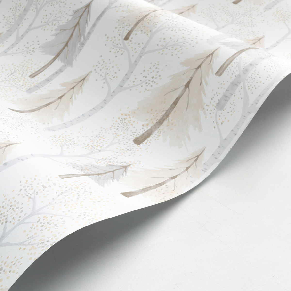 Papier peint Sapin Forêt beige gris - Once Upon A Time de Casadéco AMBV | Réf. OUAT88249210