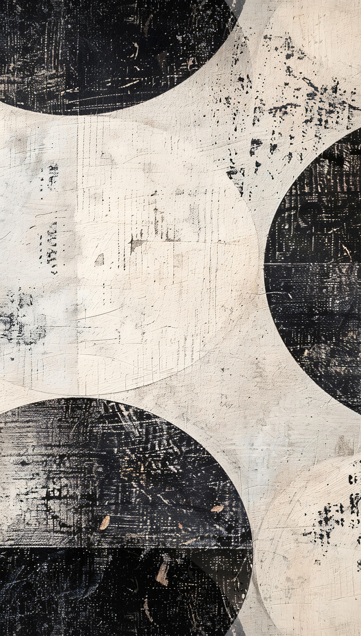 Papier peint panoramique Cercle Asbtrait beige noir - Cosmoliving d'A.S. Création | Réf. AS-791441