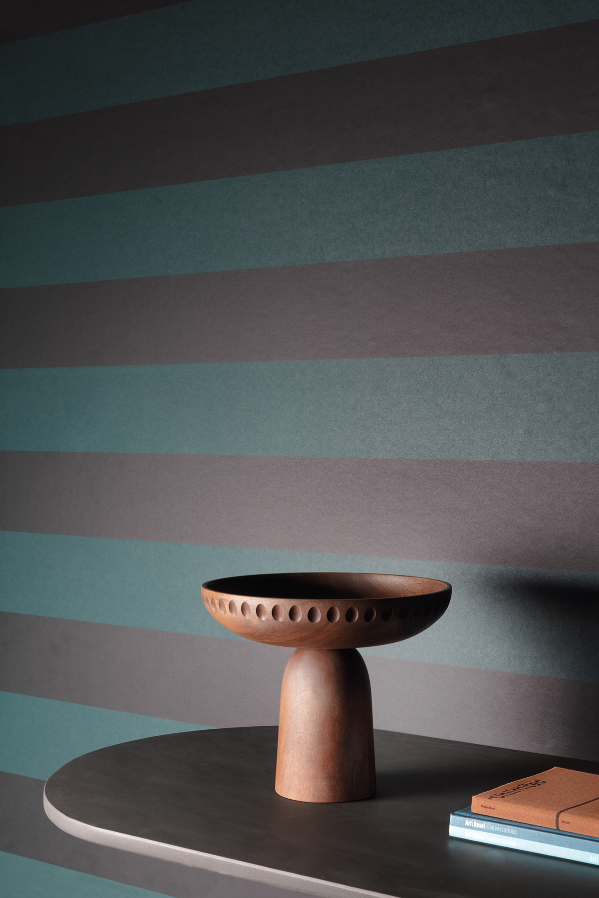 Papier peint Rayure Brody bleu paon - Rhapsody de Masureel AMB2 | Réf. MAS-RHA404