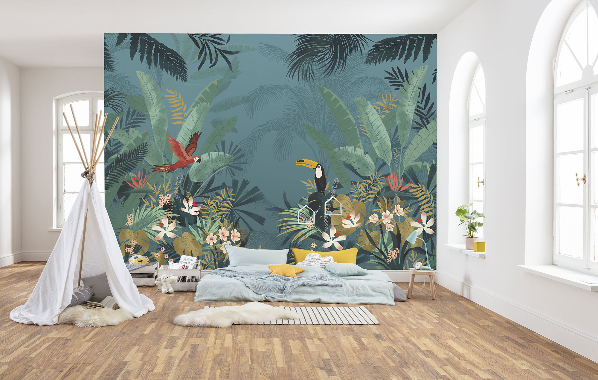 Papier peint jungle panoramique Enchanted Jungle - Papier peint Komar Home