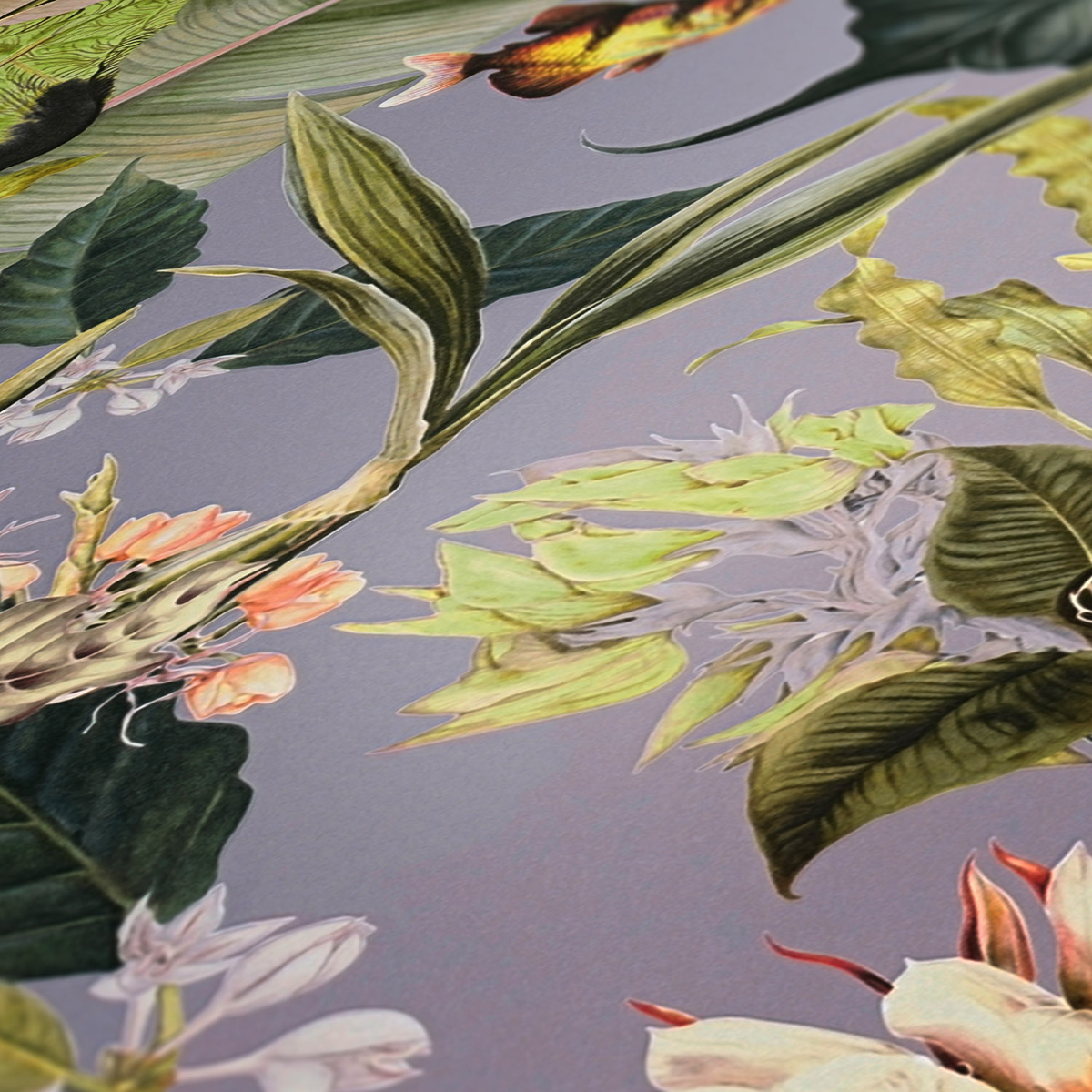 Papier peint Tropical et Animaux gris - Dream Flowery de Architects Paper | AMB Réf. 38176-2