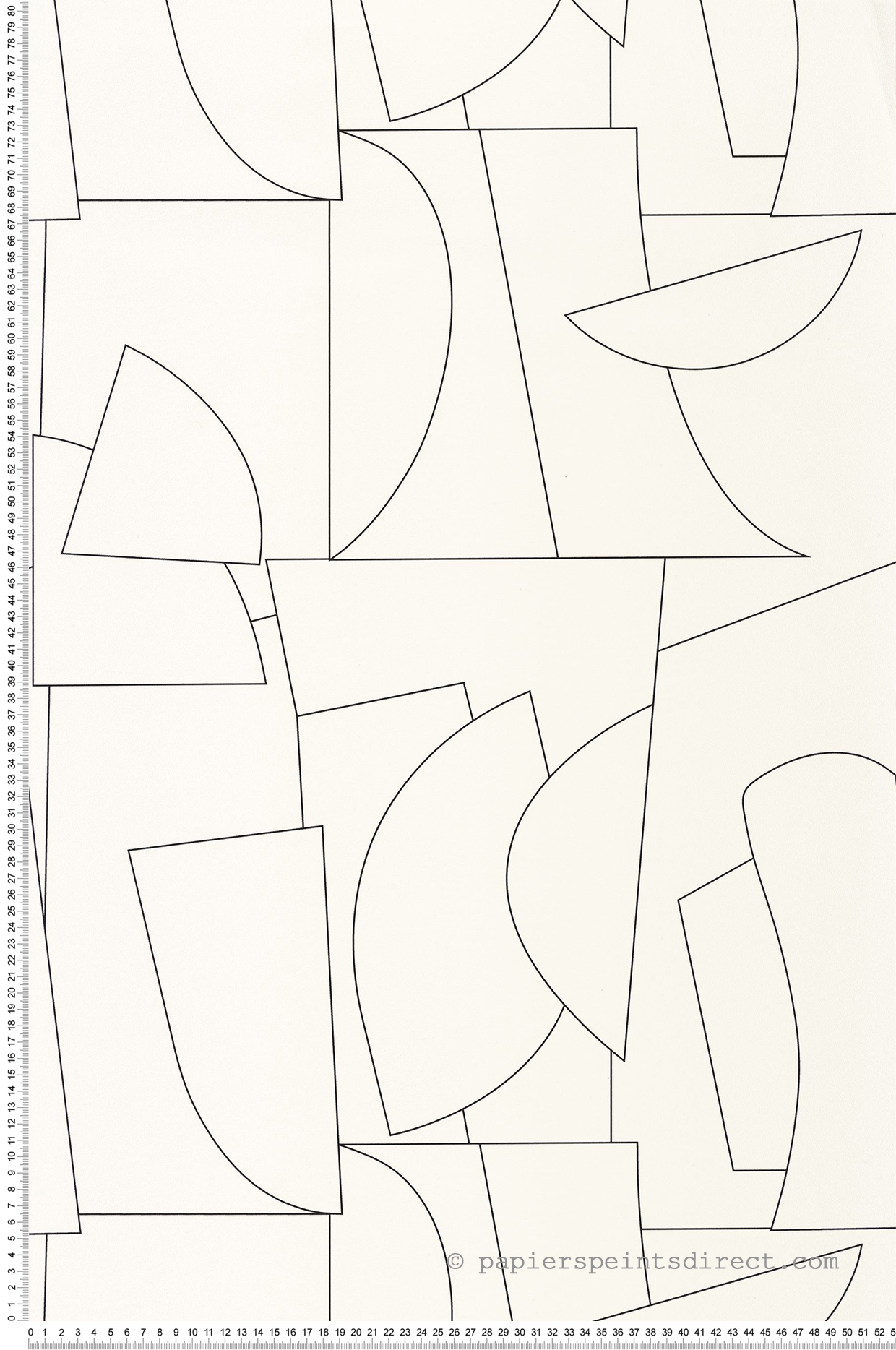 Papier peint Design Ligne Edges blanc noir - Outlines de Casélio | Réf. OTLS105020699