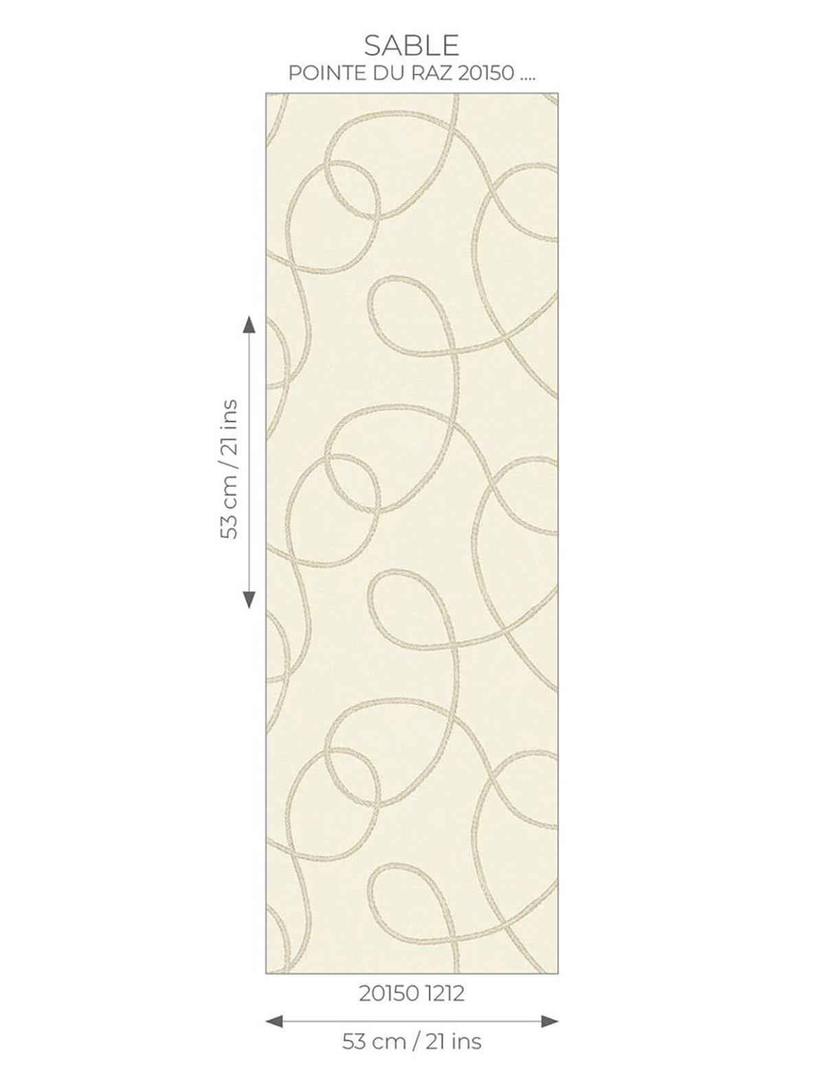 Papier peint Corde Pointe du Raz écru - Seaside de Casadéco AMB7 | Réf. SEAS201501212