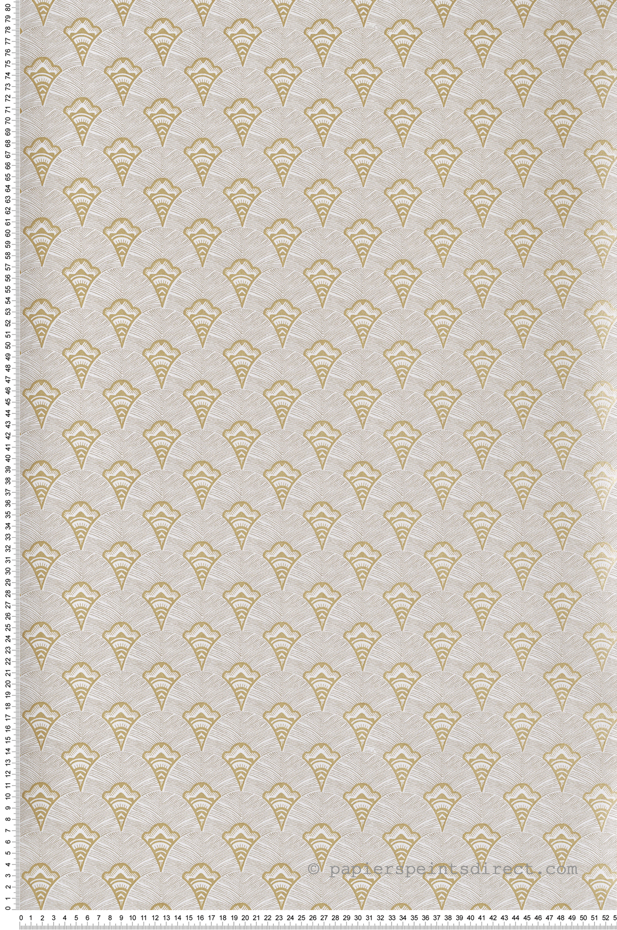 Papier peint Palme Ethnique Adenium doré - Mirage de Casamance | Réf. CAS-75250916